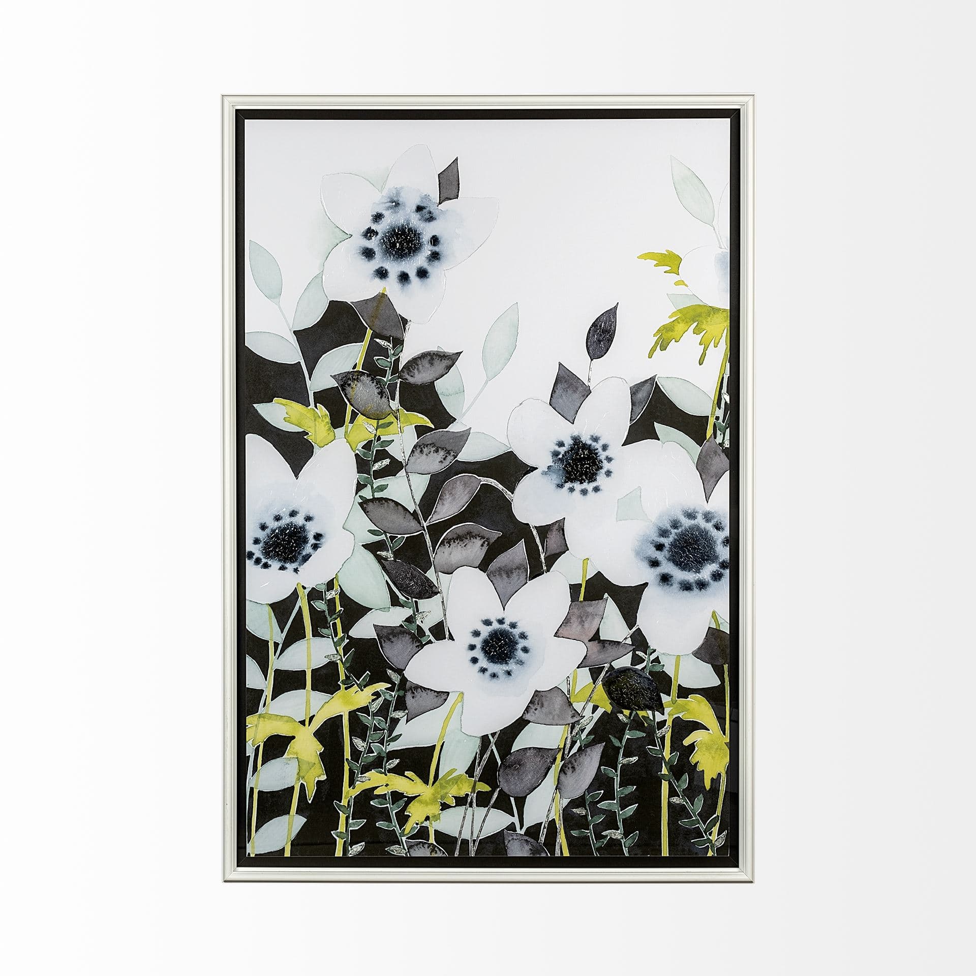 Night Foliage I by Grace Popp a Hand Embellished Textured Framed Art Print Matted under Glass — product photograph