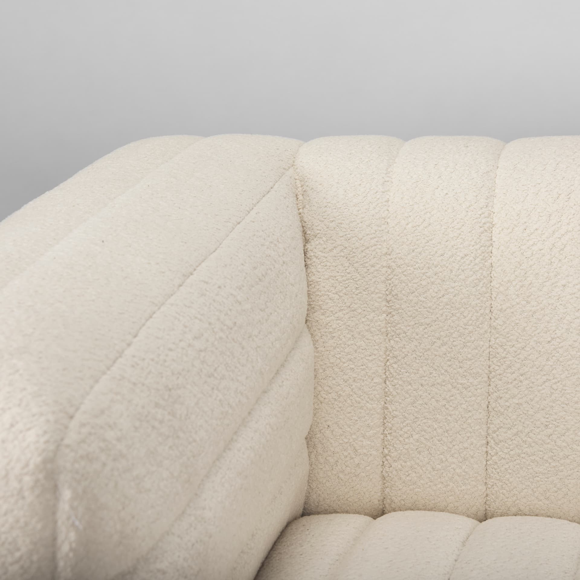 Ricciardo Cream Boucle Upholstered Arm Chair — product photograph