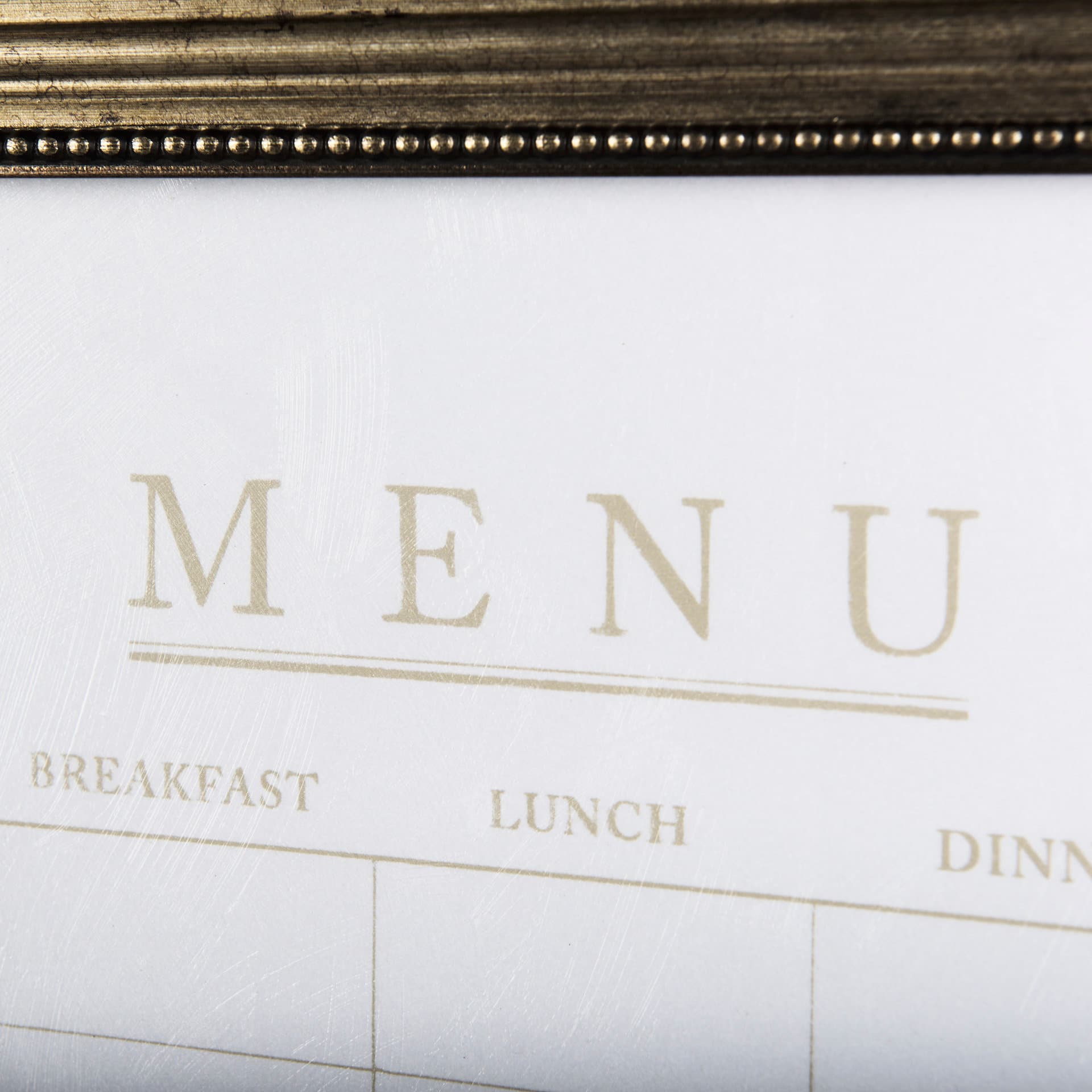 MENU I by Mercana Studio a Hand Embellished Textured Framed Art Print Matted under Glass — product photograph