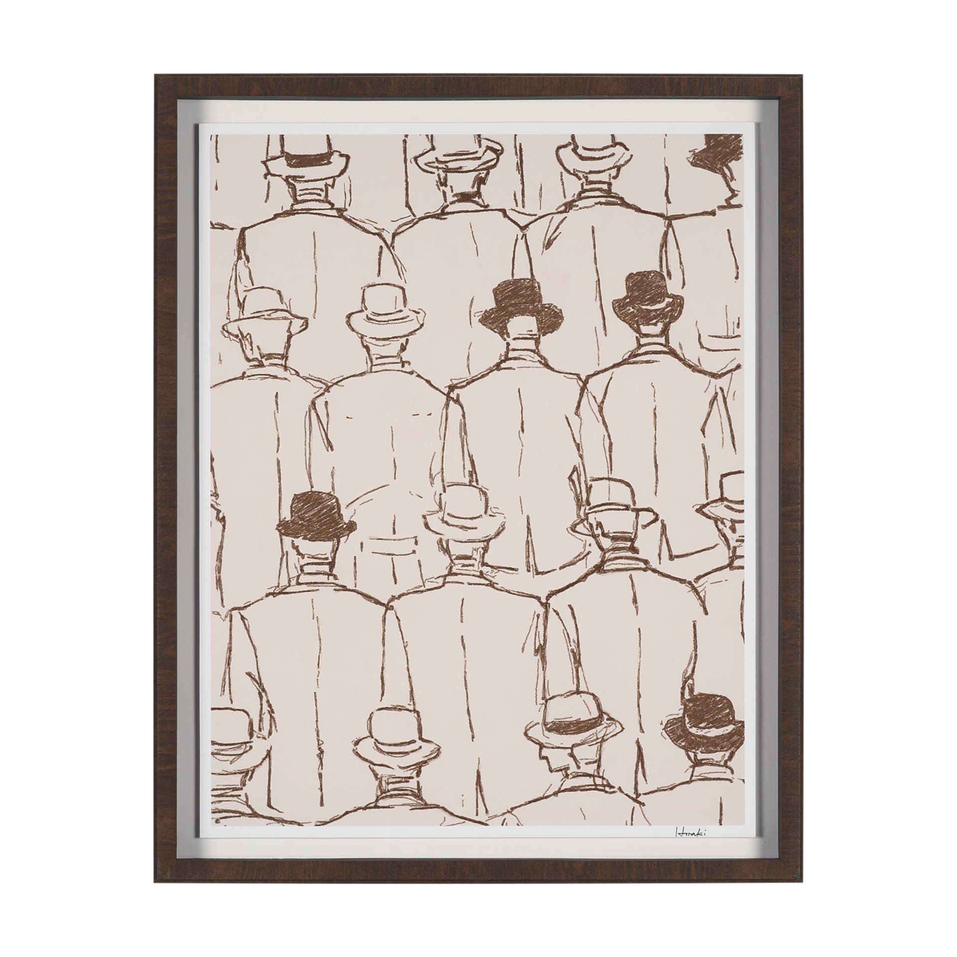 Overcoats by Mercana Studio Hand-Embellished Framed Artwork Matted under Glass — product photograph