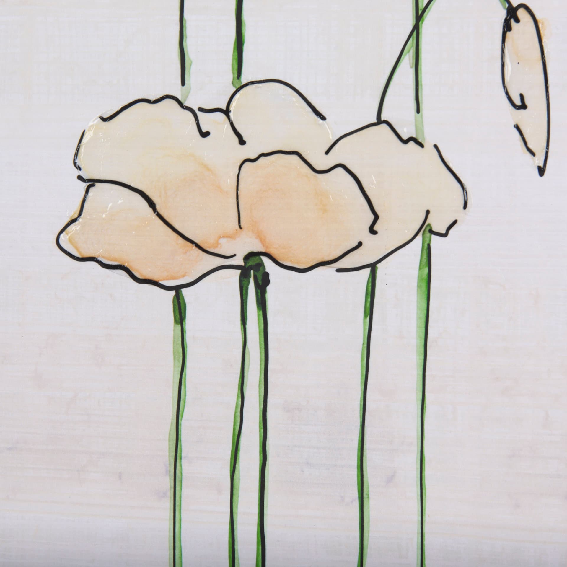Meadow flowers IV by Mercana Studio a Hand Embellished Textured Framed Art Print Matted under Glass — product photograph