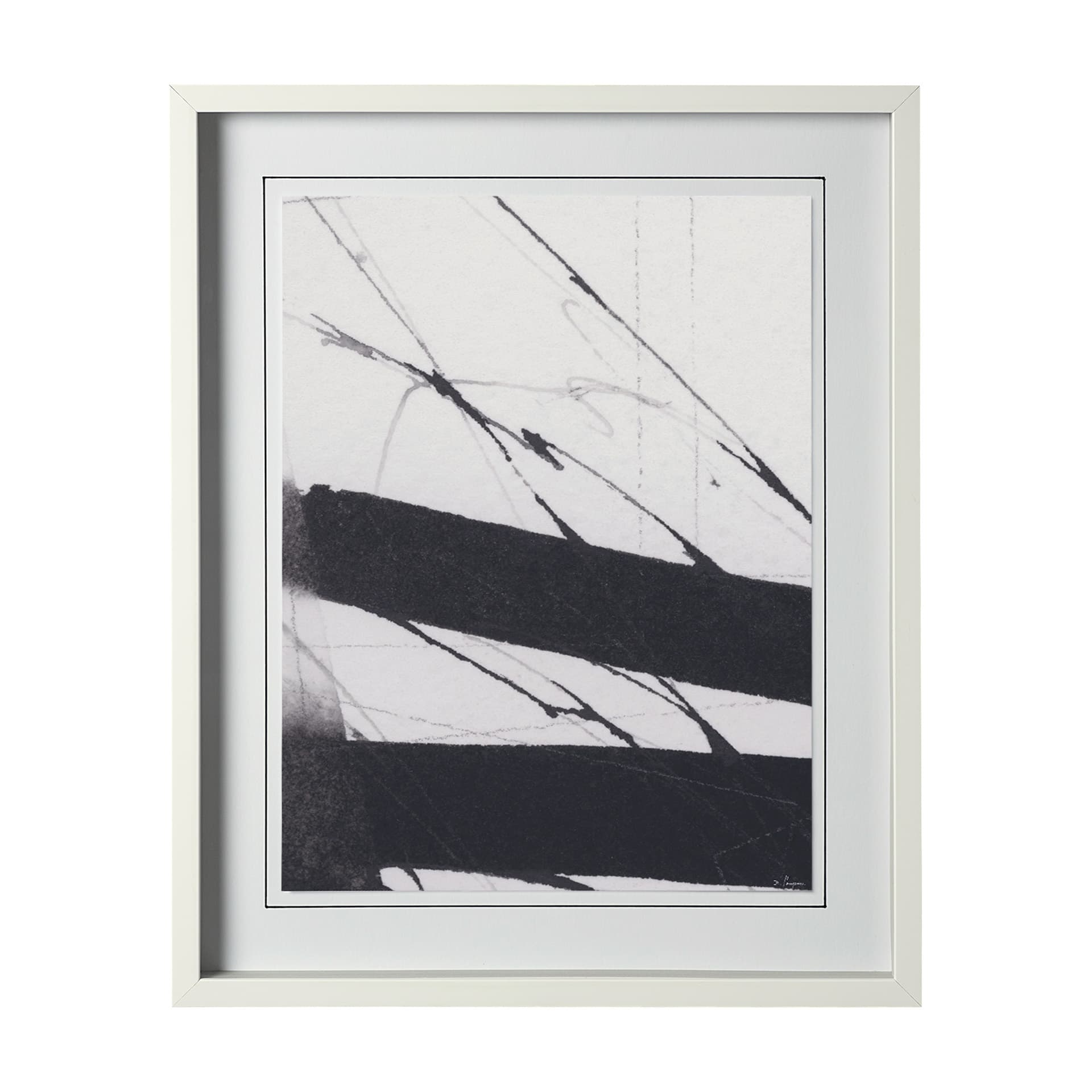 Directions II by Mercana Studio a Hand Embellished Textured Framed Art Print Matted under Glass — product photograph
