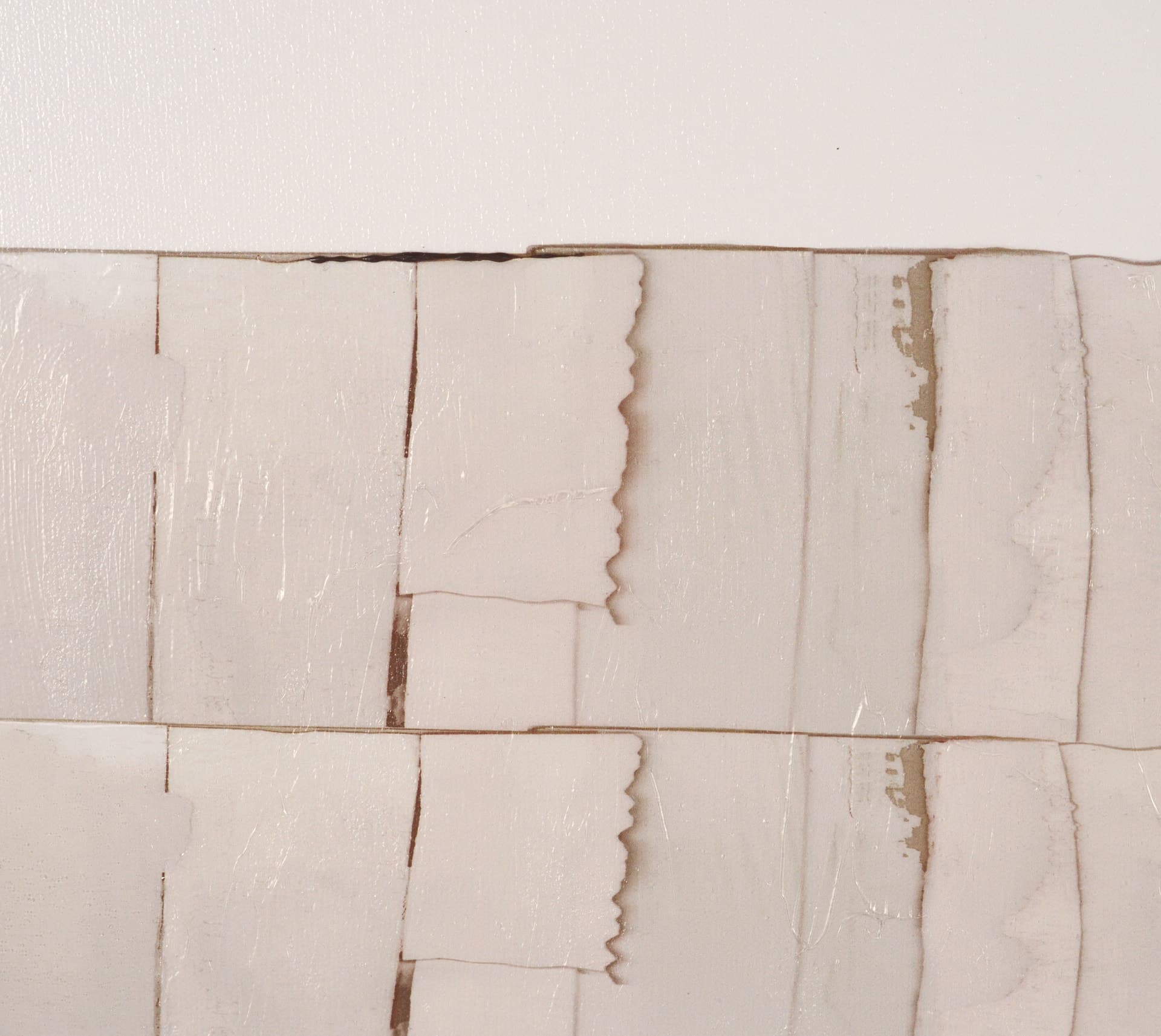 Glazed Echoes White III by Cartissi Hand-Embellished Textured Framed Canvas Artwork — product photograph