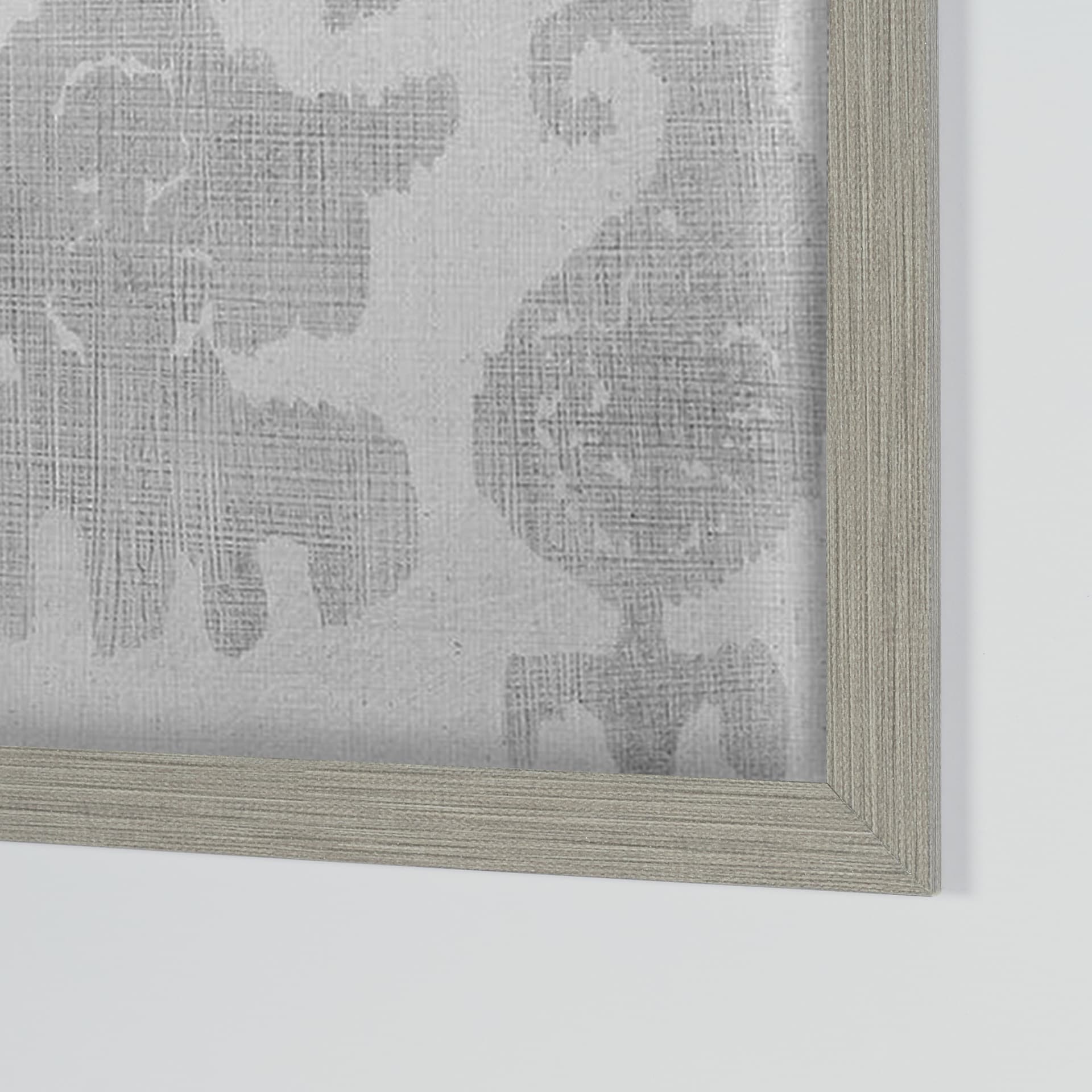 Shadow Ikat III by Chariklia Zarris a Hand Embellished Textured Framed Art Print Matted under Glass — product photograph