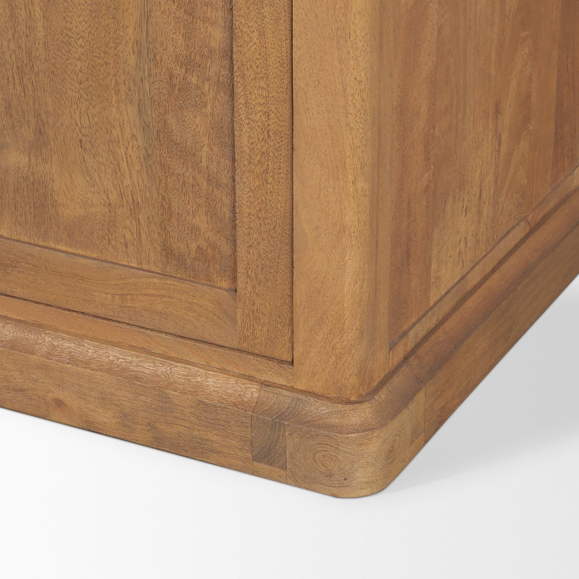 Baron Light Brown Solid Wood w/ Antiqued Brass Knobs 3-Drawer 6-Door Sideboard — product photograph