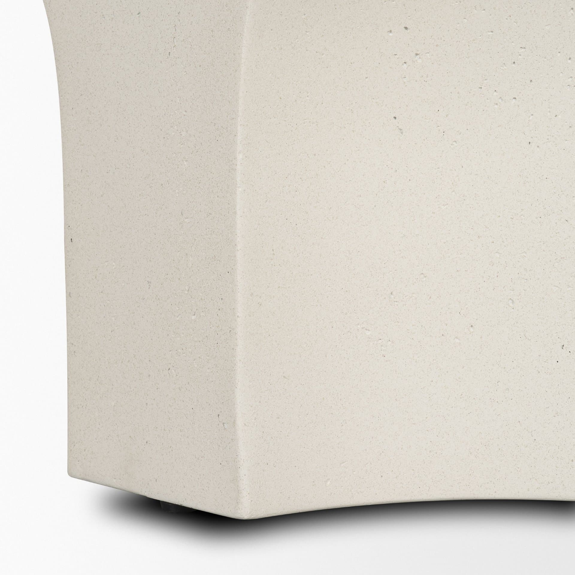 Bunda Square Sculptural Stone Finish Accent Table — product photograph