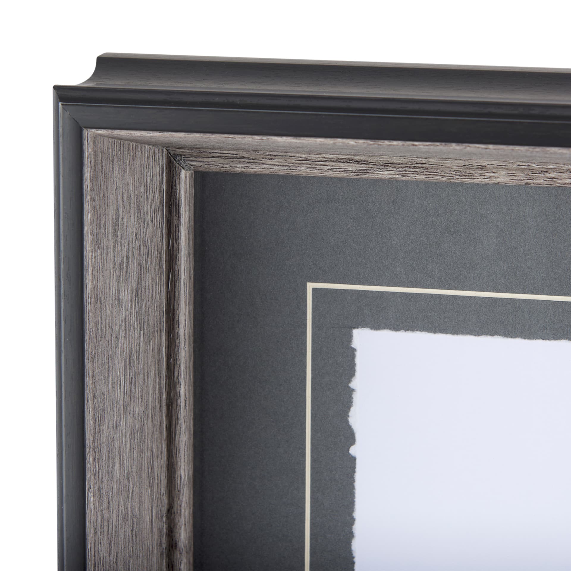 Eastern Blue BW IV by Mercana Studio a Hand Embellished Textured Framed Art Print Matted under Glass — product photograph