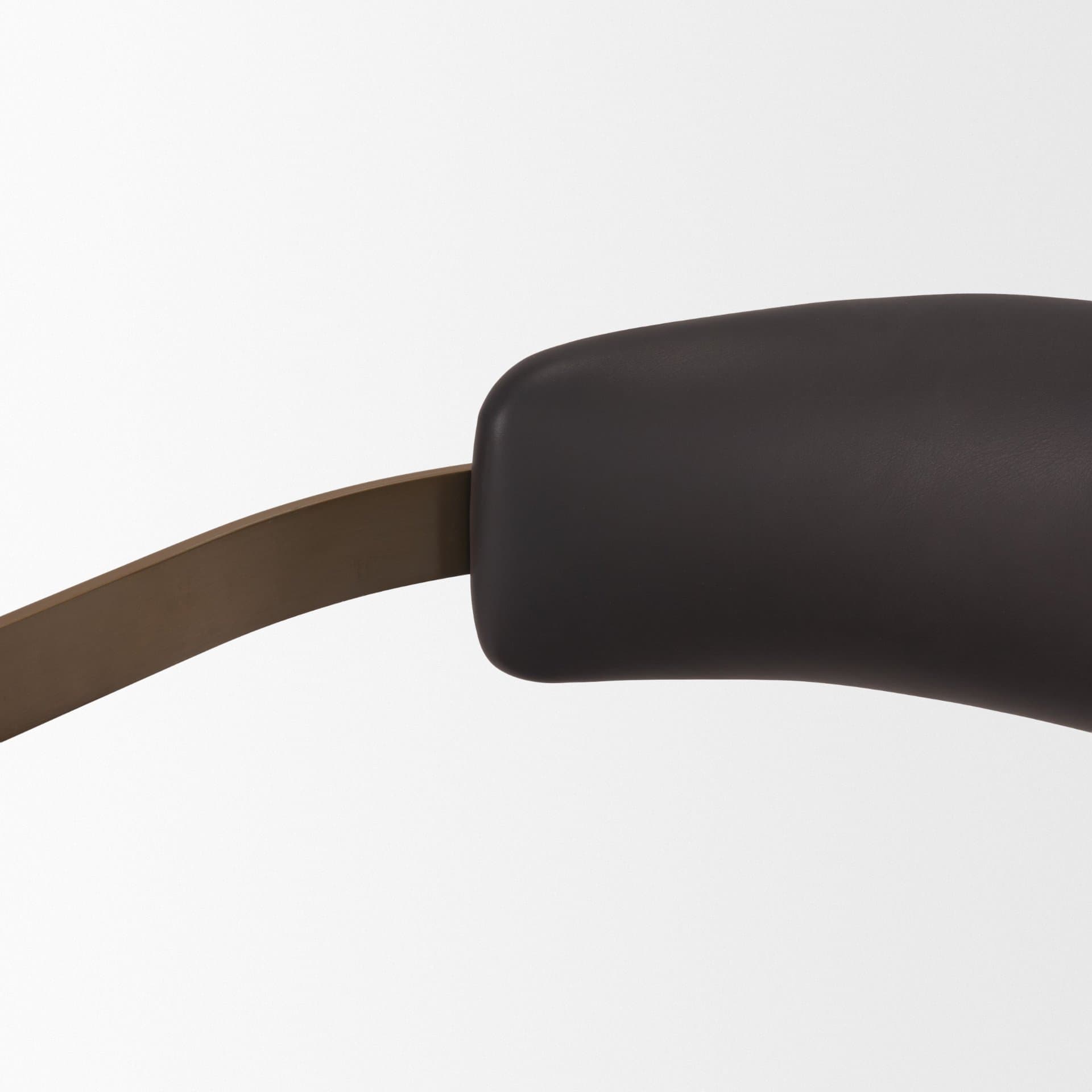 Hollyfield Curved Back Dining Side Chair | Leather w/ Iron — product photograph