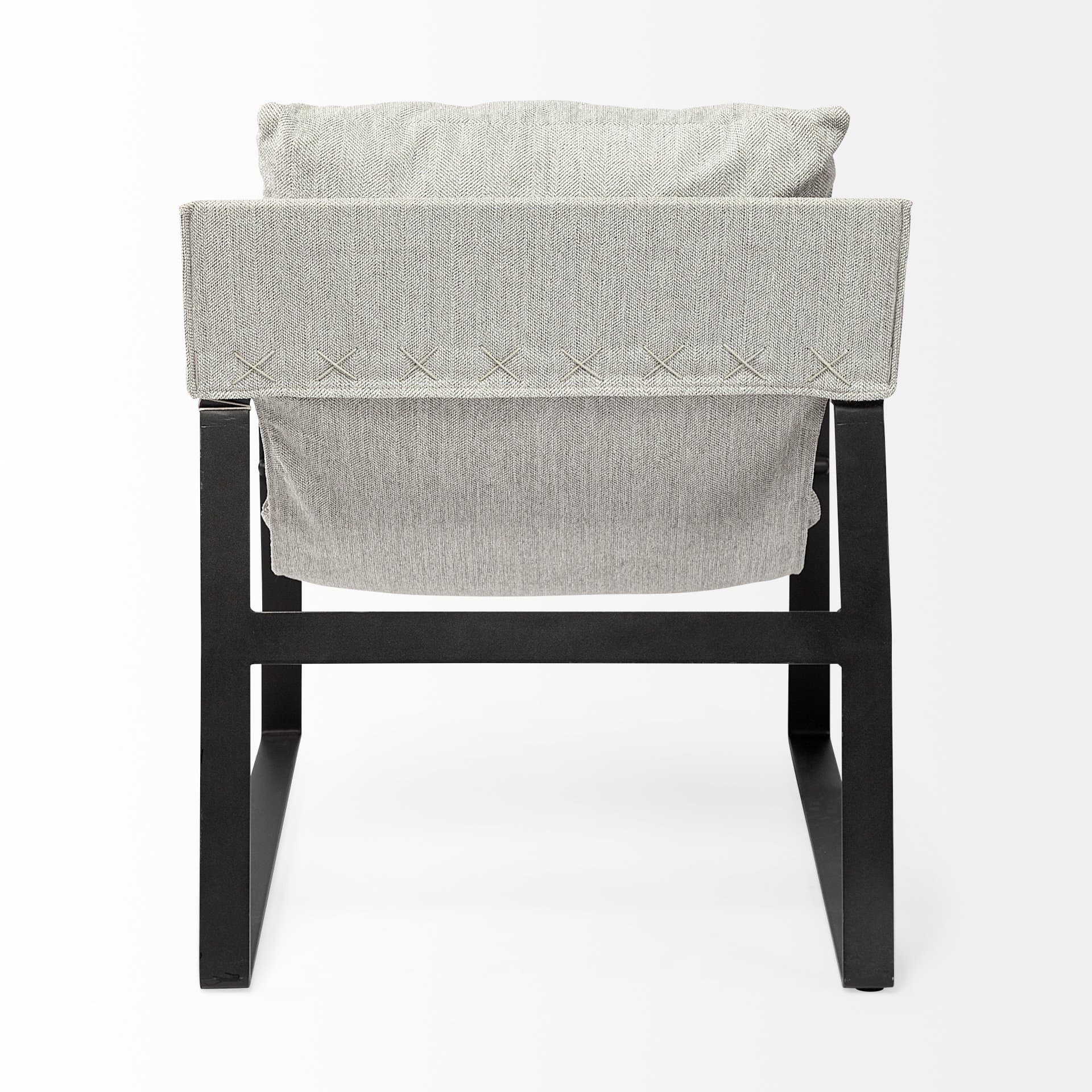 Guilia Frost Gray With Metal Frame Sling Accent Chair — product photograph