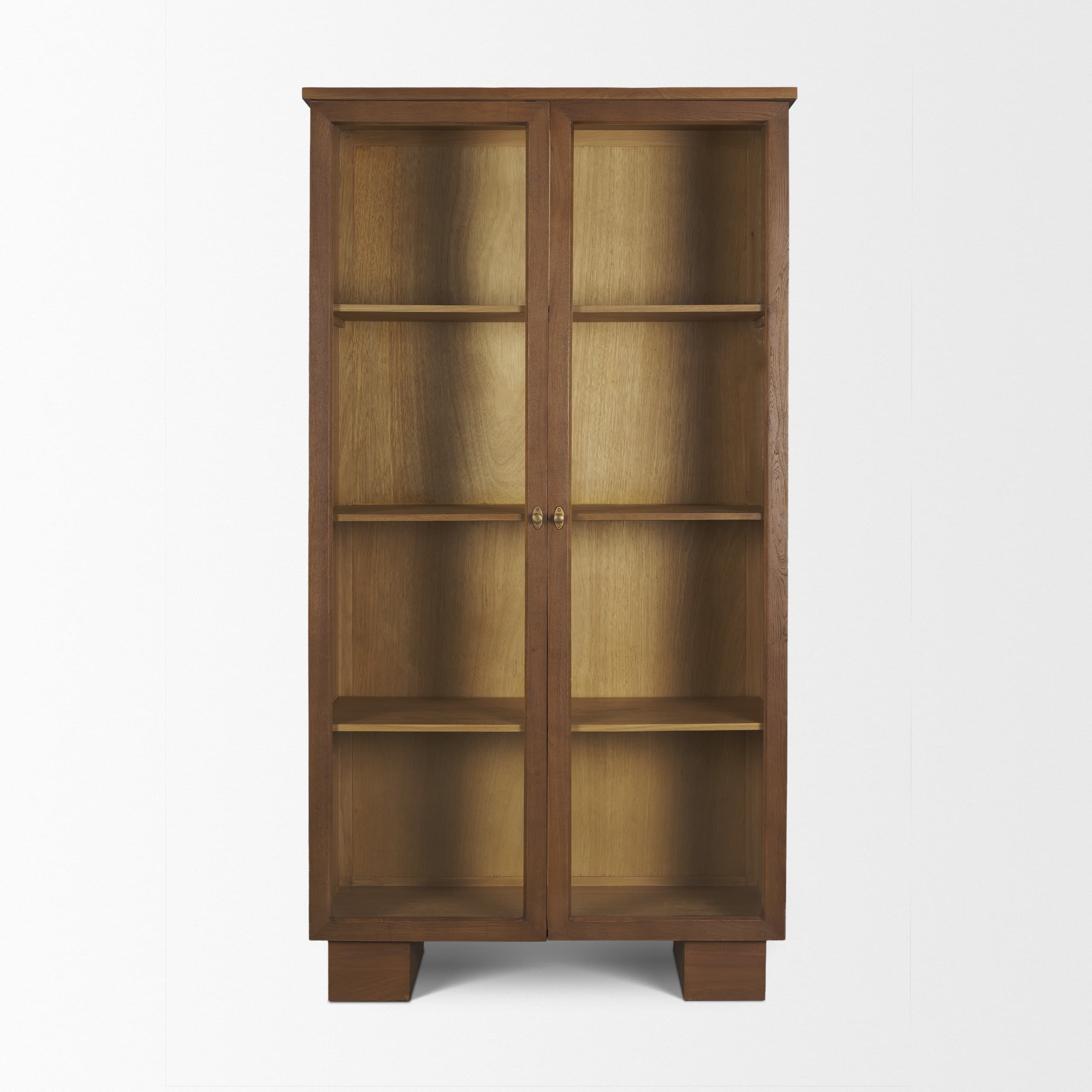 Winsford Two-Tone Oak Display Cabinet w/ Glass Doors — product photograph