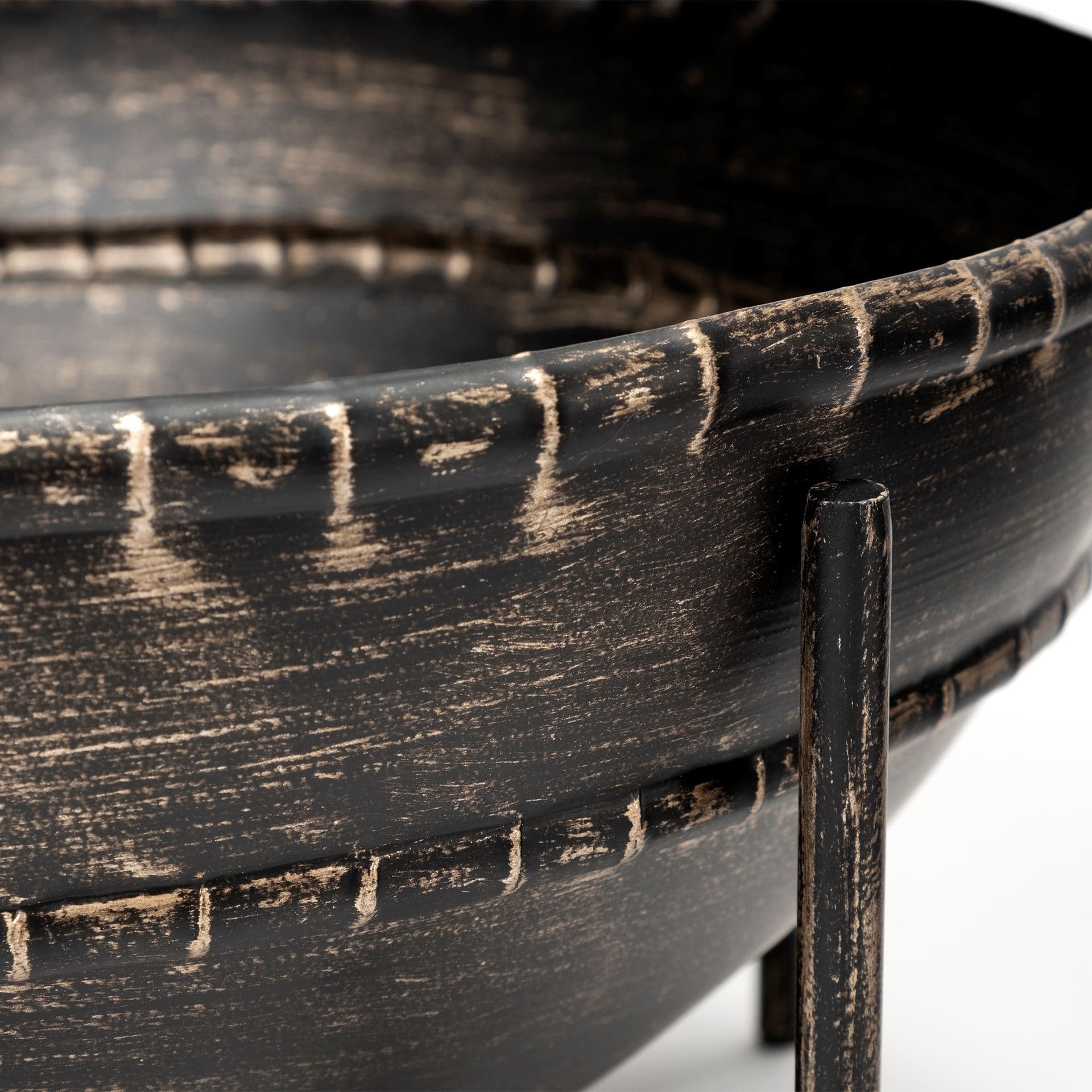 Cauldron (Set of 2) Brown Metal Bowls — product photograph