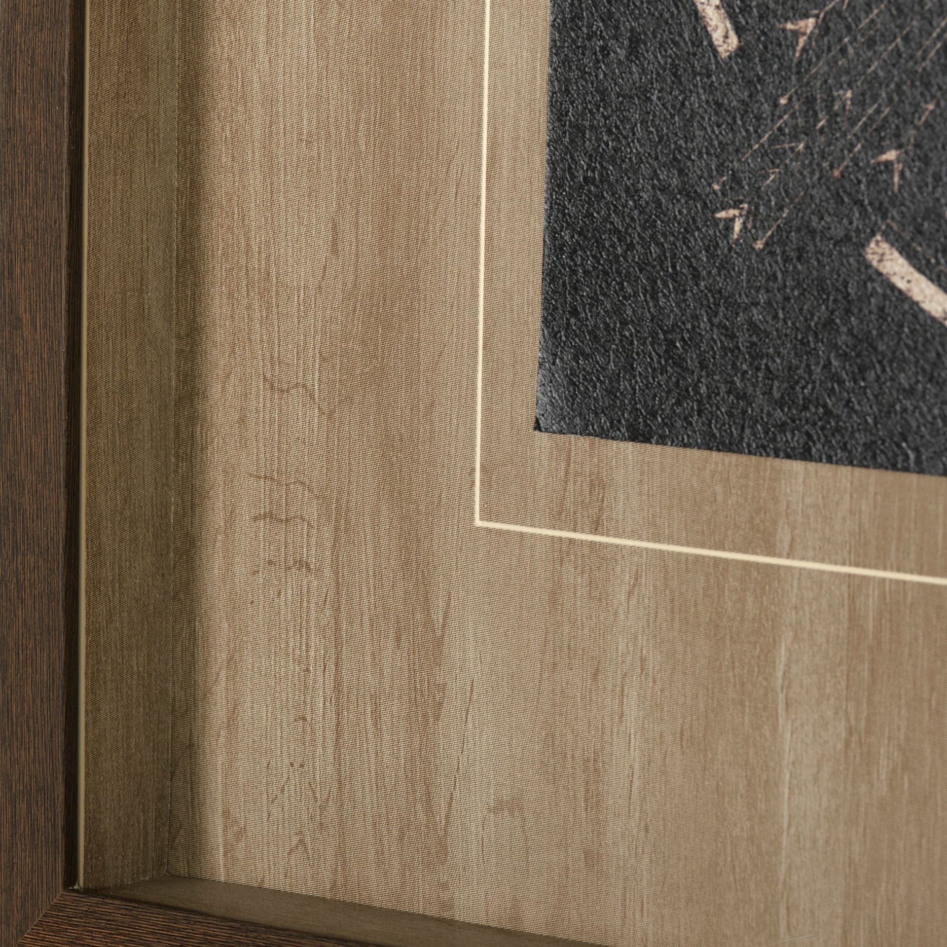 Sandpainting-Ink I by Mercana Studio a Hand Embellished Textured Framed Art Print Matted under Glass — product photograph