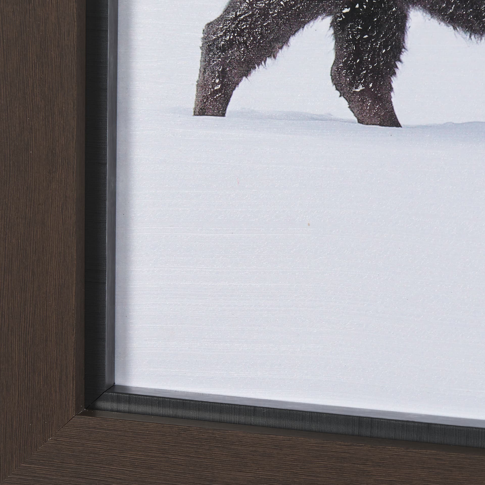Frozen Trek by Mercana Studio a Hand Embellished Textured Framed Photo Art Print Matted under Glass — product photograph