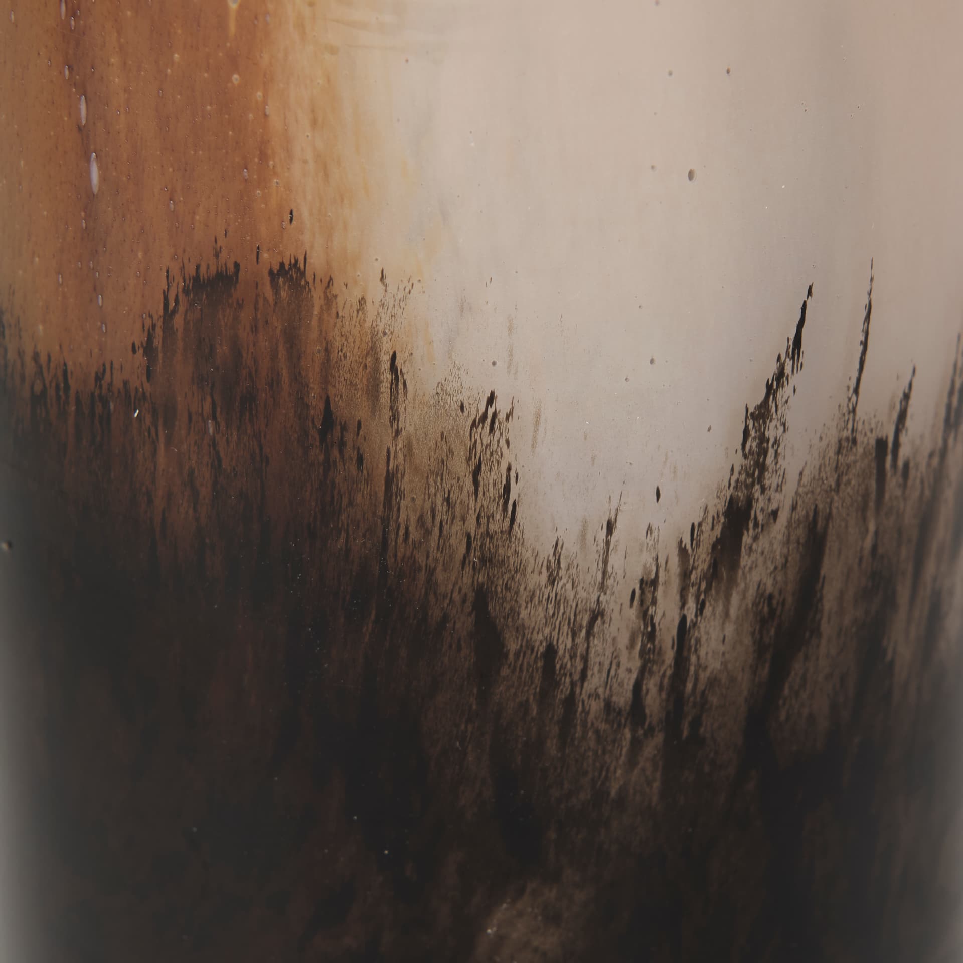 Marans Tall Amber Multi-Color Glass Vase — product photograph