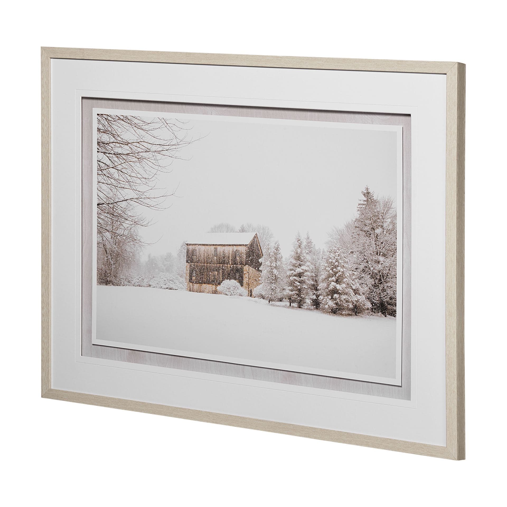 First Snow by Aledanda a Framed Photo Art Print Matted under Glass — product photograph