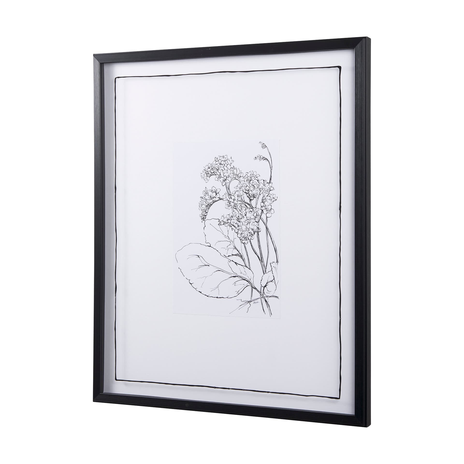 Spring Blooming VIII by Mercana Studio Hand Embellished Textured Framed Art Print Matted under Glass — product photograph