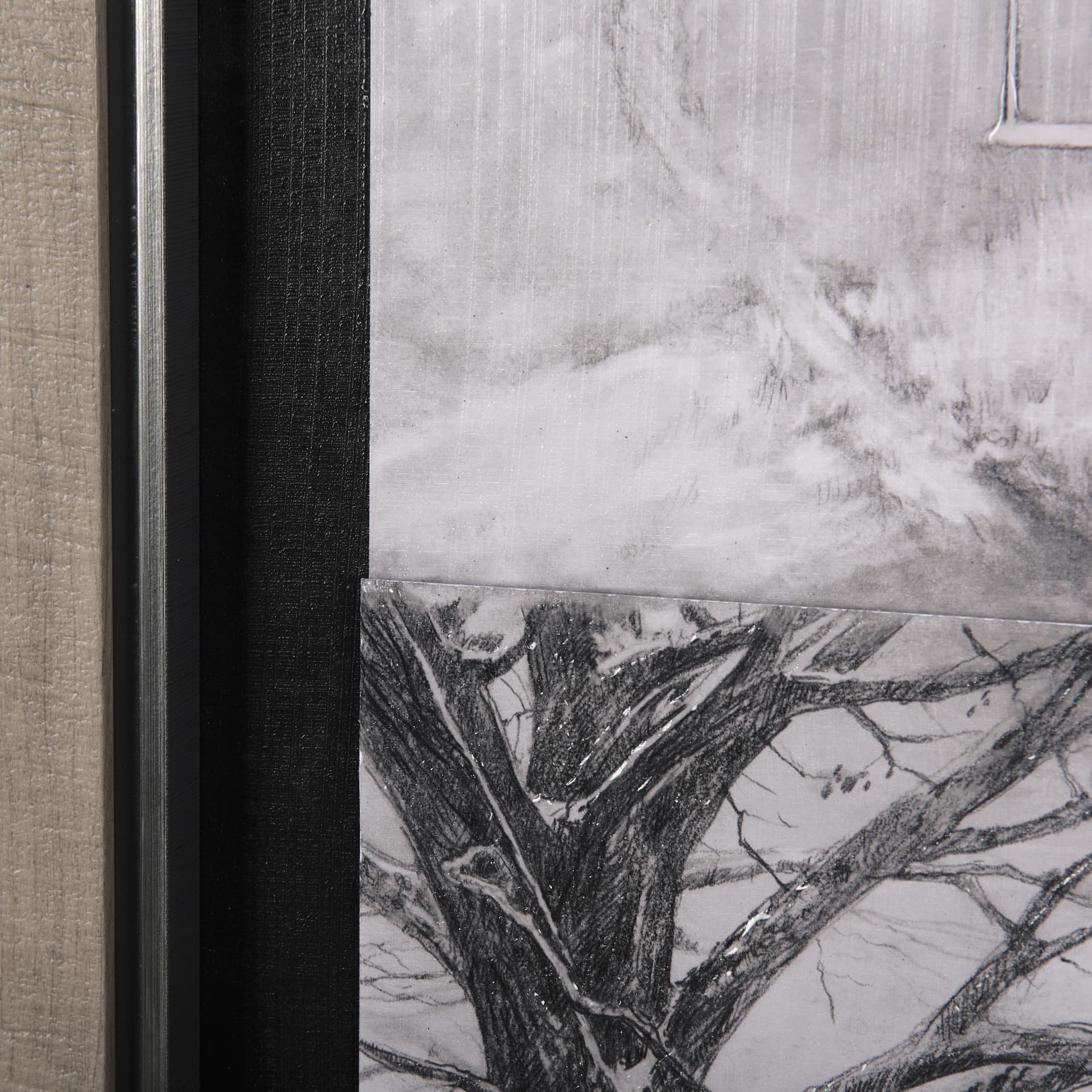 Countryside Sketches II by Ariana a Hand Embellished Textured Framed Art Print — product photograph