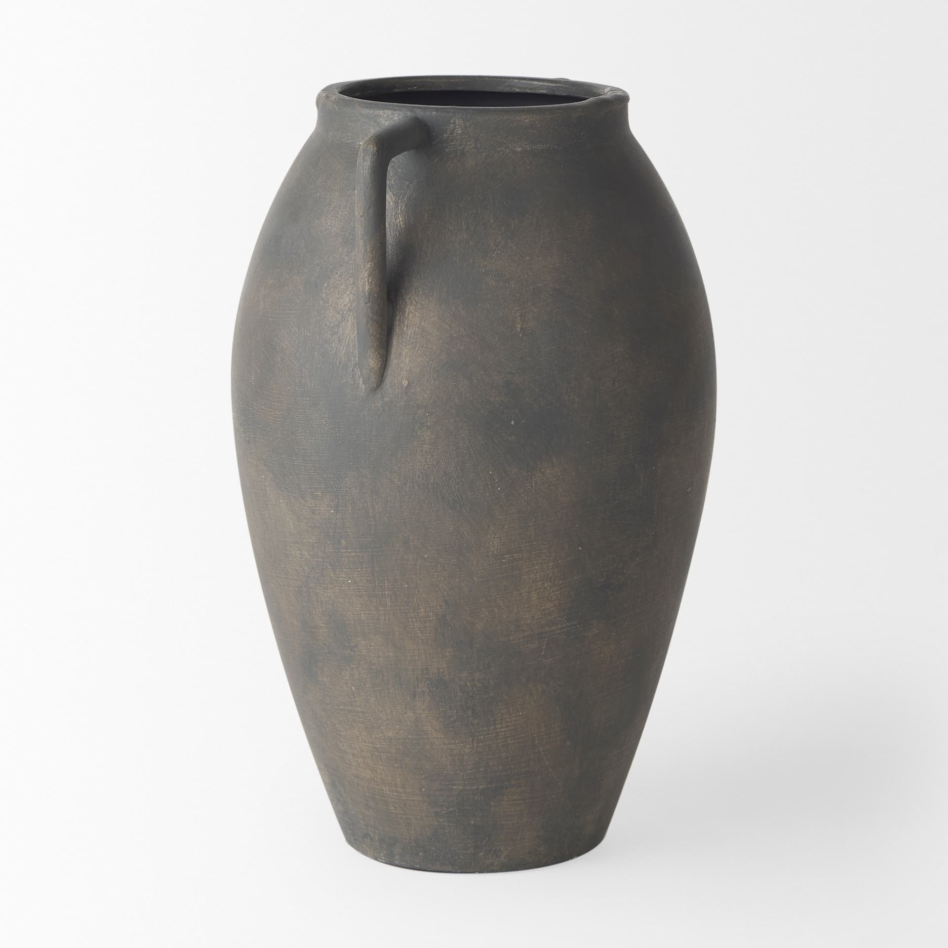 Kilian Medium Brown-Gray Double Ear Vase — product photograph