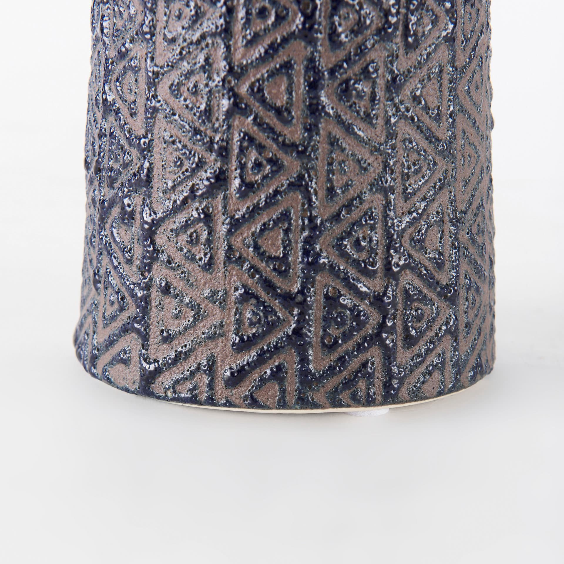 Sefina II Medium Brown/Black Patterned Ceramic Vase — product photograph
