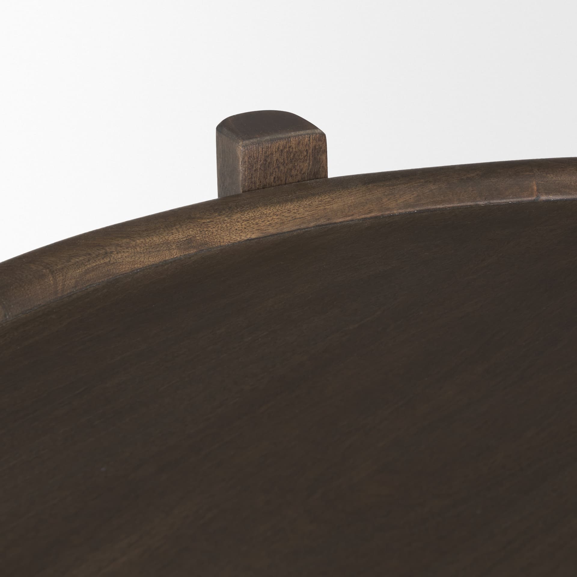 Romi Dark Brown Wood w/ Bottom Shelf Oval Coffee Table — product photograph