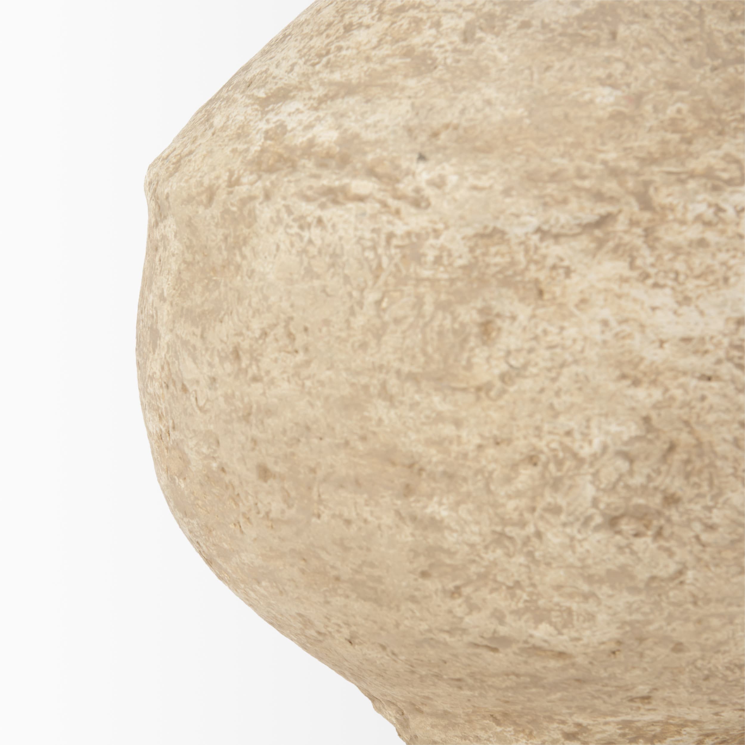 Ritu Large Beige Paper Mache Pot Vase — product photograph