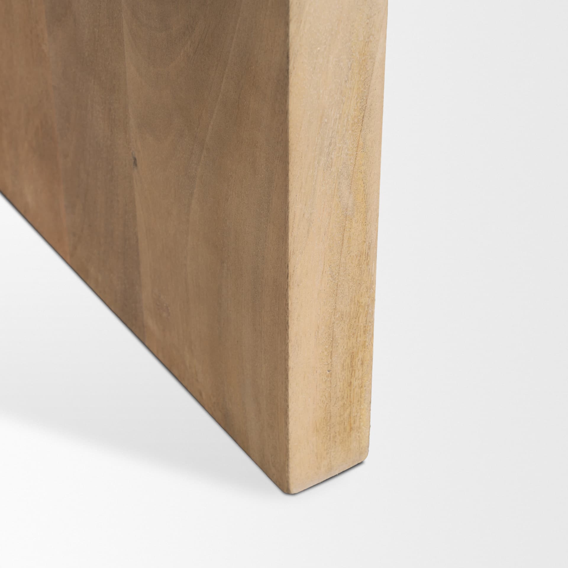Bianca Light Brown Wood w/ Round Marble Top Coffee Table — product photograph