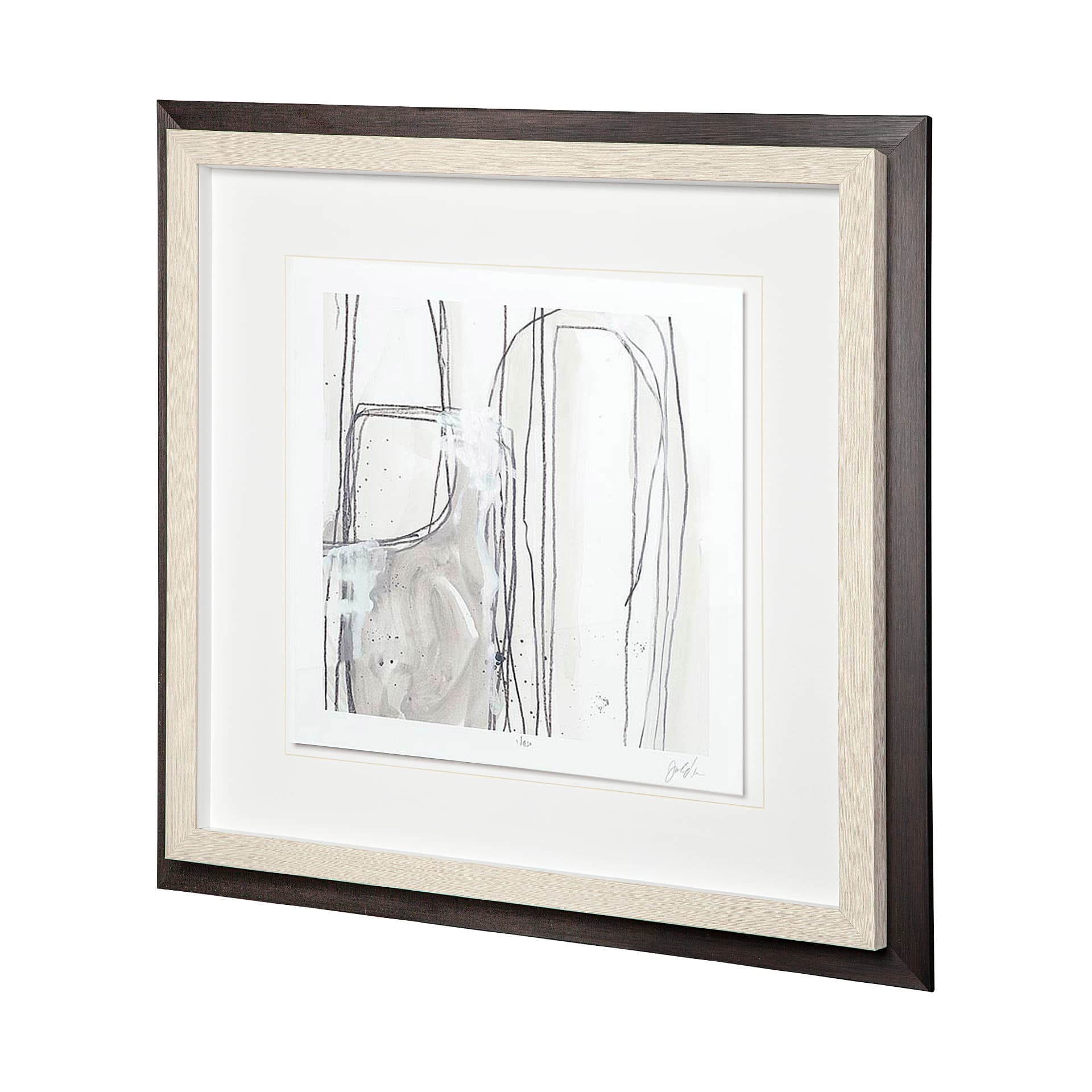 Custom Abstract Logic I by June Vess a Framed Art Print Matted under Glass — product photograph