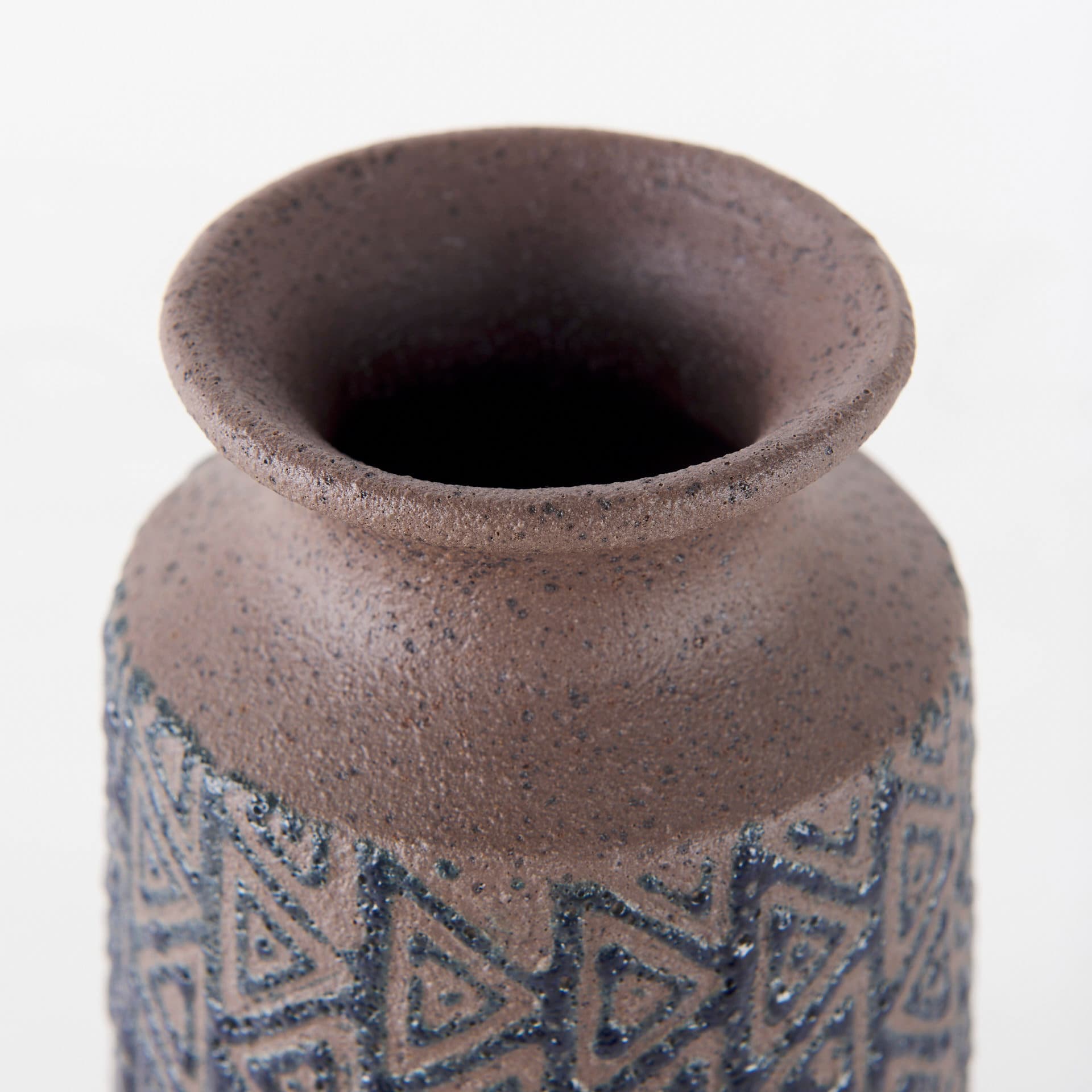 Sefina II Medium Brown/Black Patterned Ceramic Vase — product photograph