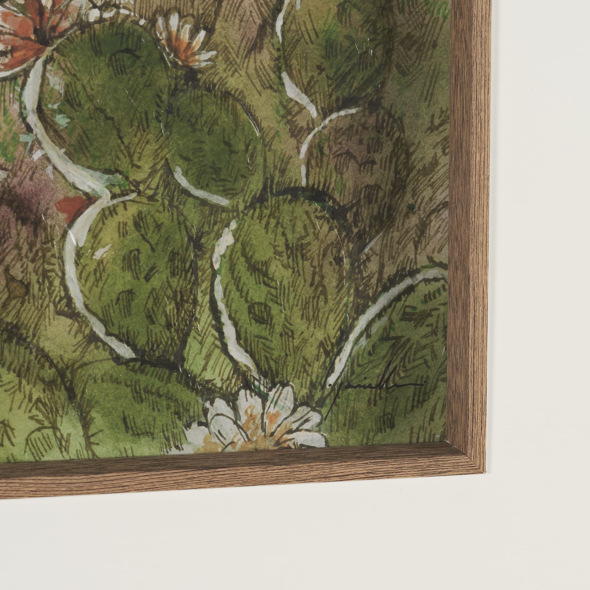 Red Rock Country II by Mercana Studio Hand-Embellished Framed Artwork Matted under Glass — product photograph