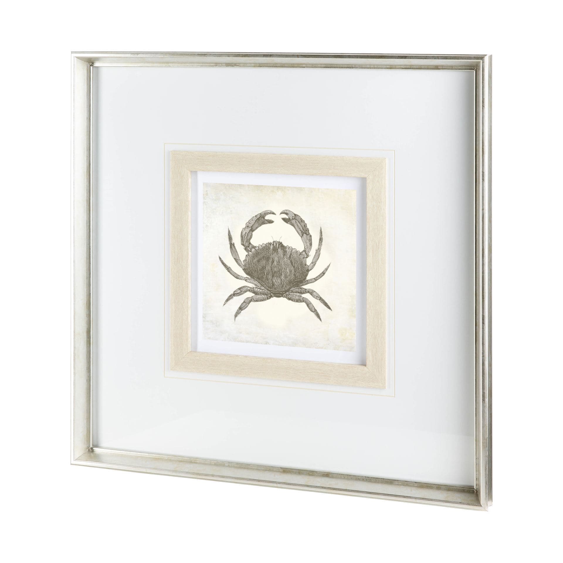 Vintage Crab by Mercana Studio a Framed Art Print Matted under Glass — product photograph