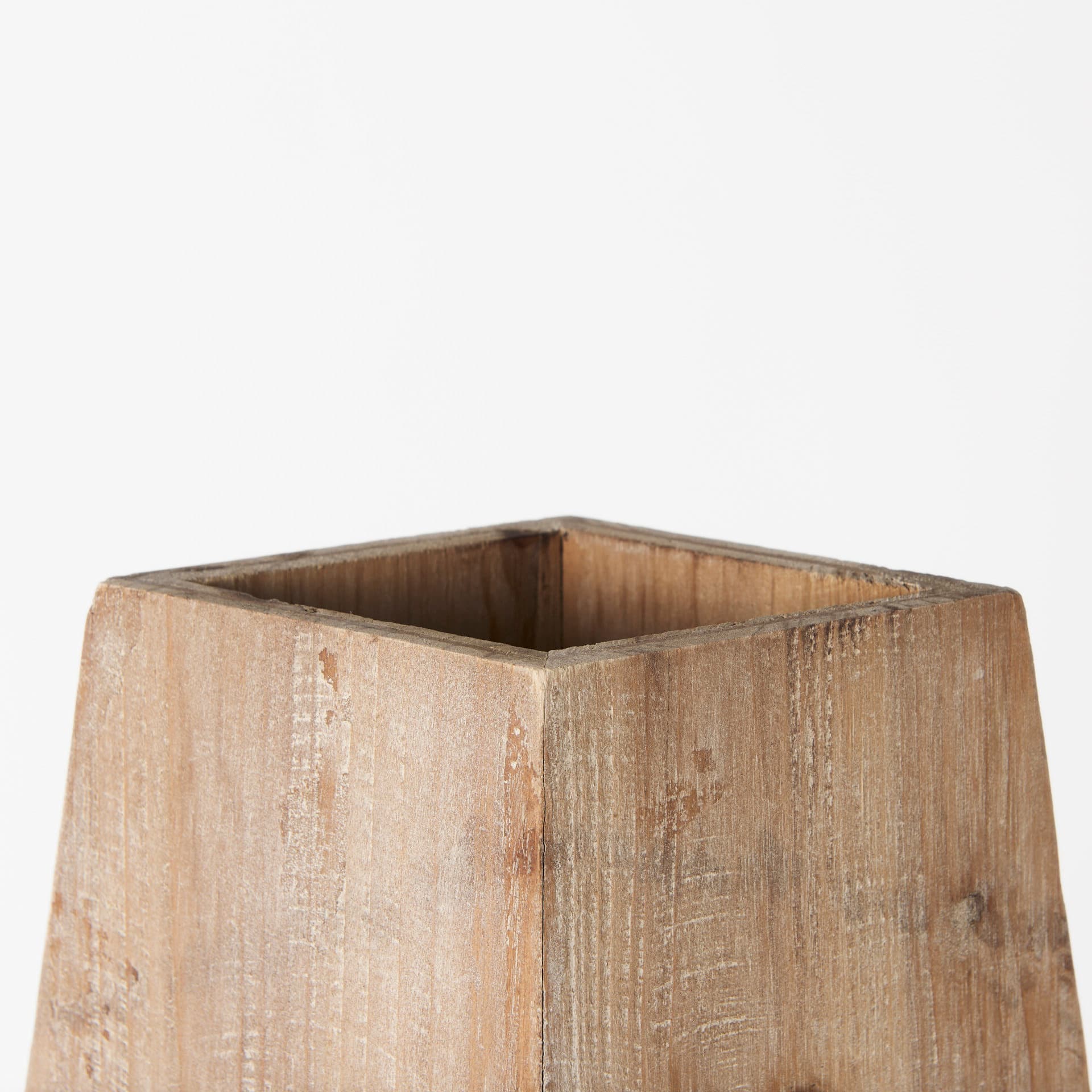 Allen I Large Natural Wooden Base Oval Vase — product photograph