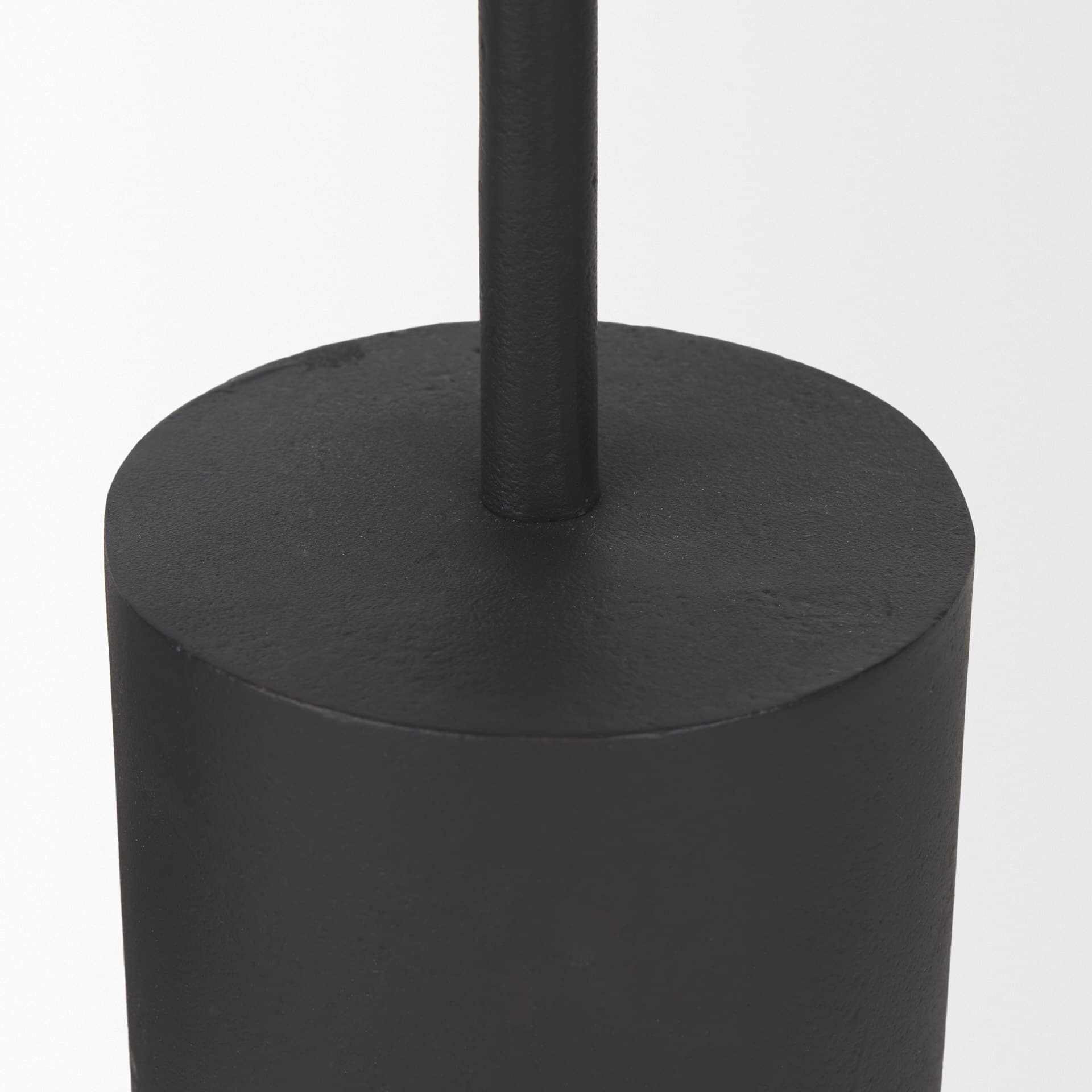 Petria Matte Black Textured Metal Taper Candle Holders — product photograph