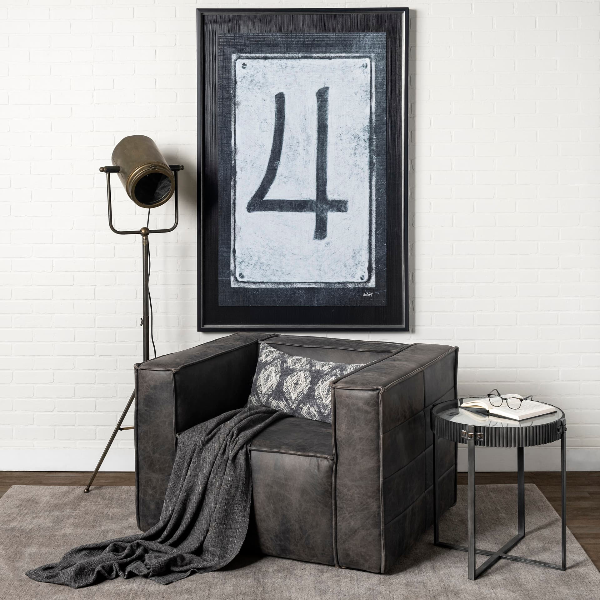 Value Collector 4 by Mercana Studio a Hand Embellished Textured Framed Art Print — in a styled room