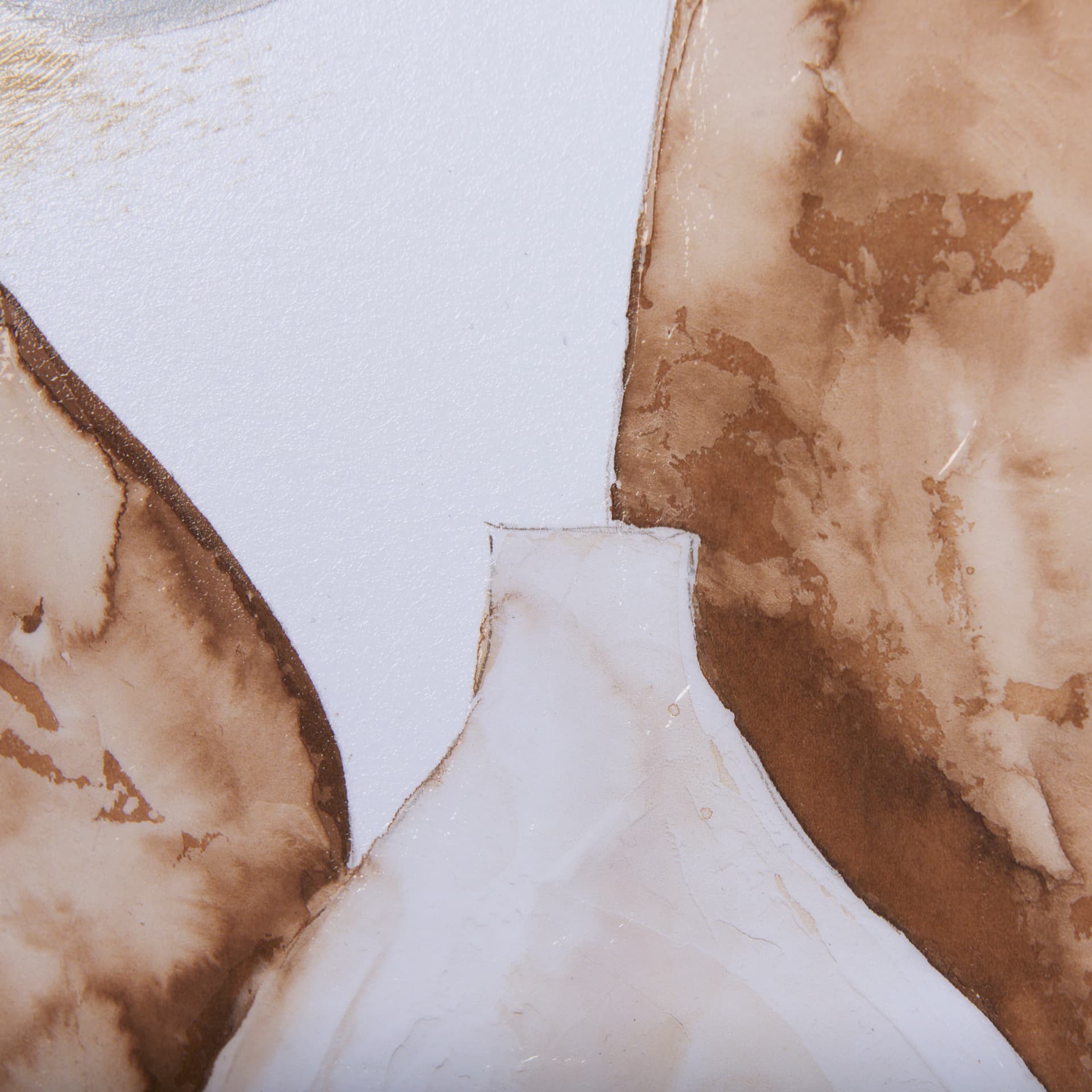 Vase Gray Pods by Mercana Studio a Hand Embellished Textured Framed Art Print — product photograph