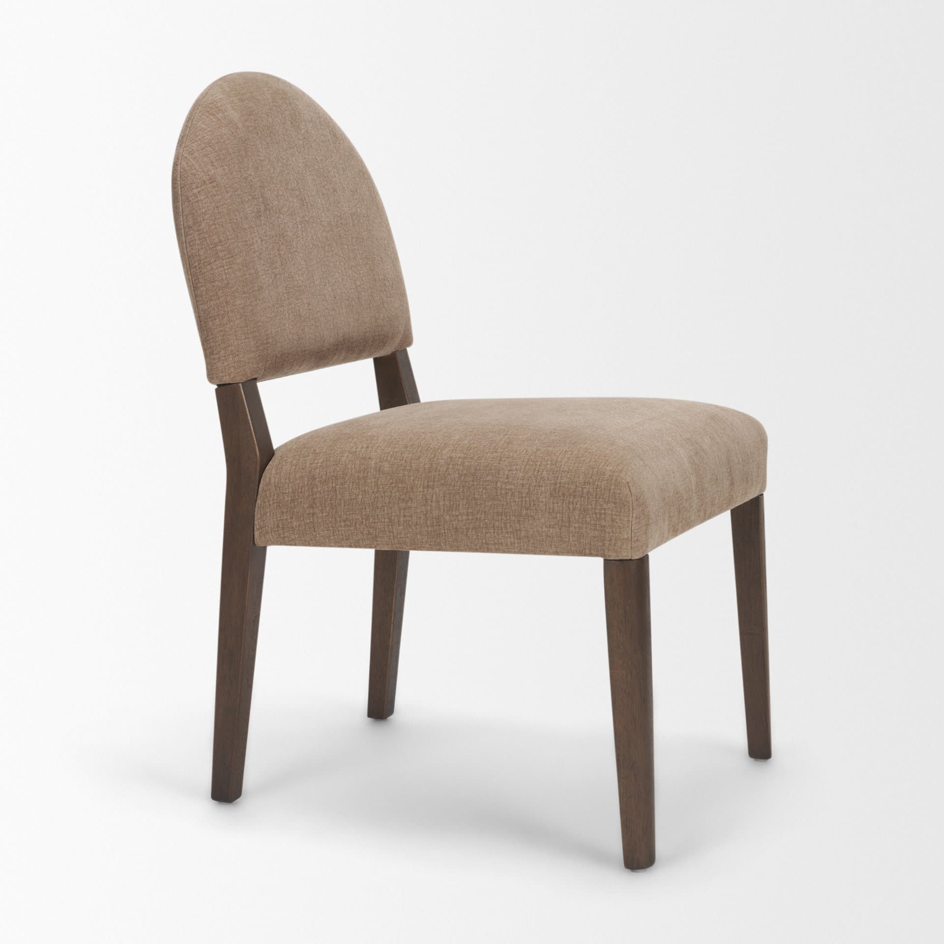 Martie Rounded Back Dining Side Chair | Fabric w/ Wood — product photograph
