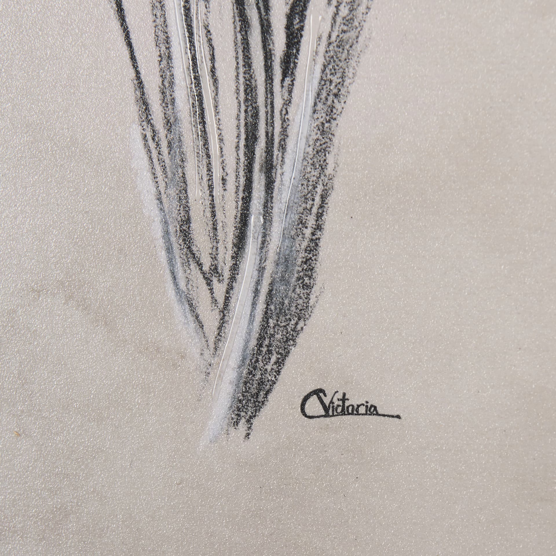 Dandelion Drawing II by Mercana Studio Hand Embellished Textured Framed Art Print Matted under Glass — product photograph