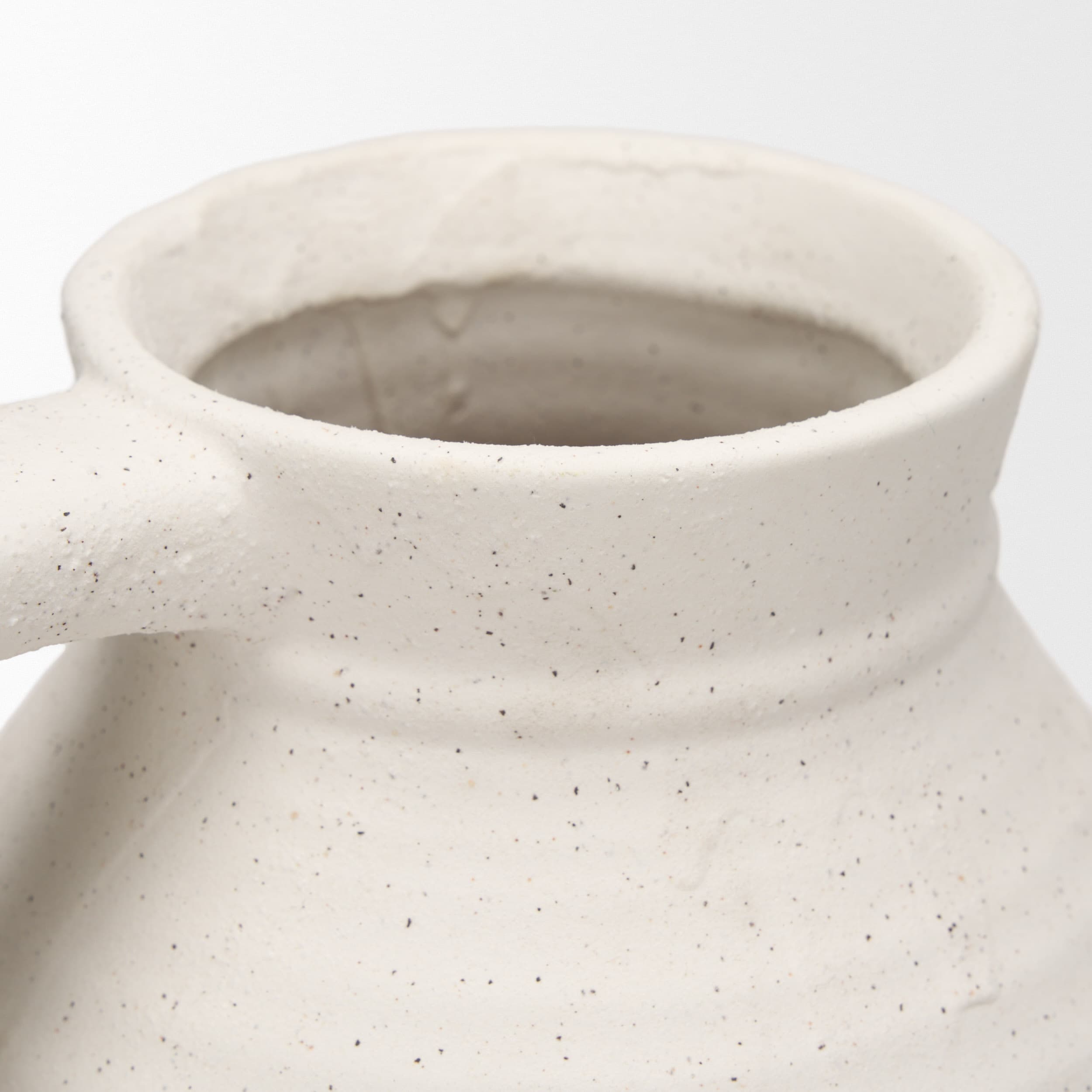 Tyrus Large Textured Matte White w/ Speckling Ceramic Vase — product photograph