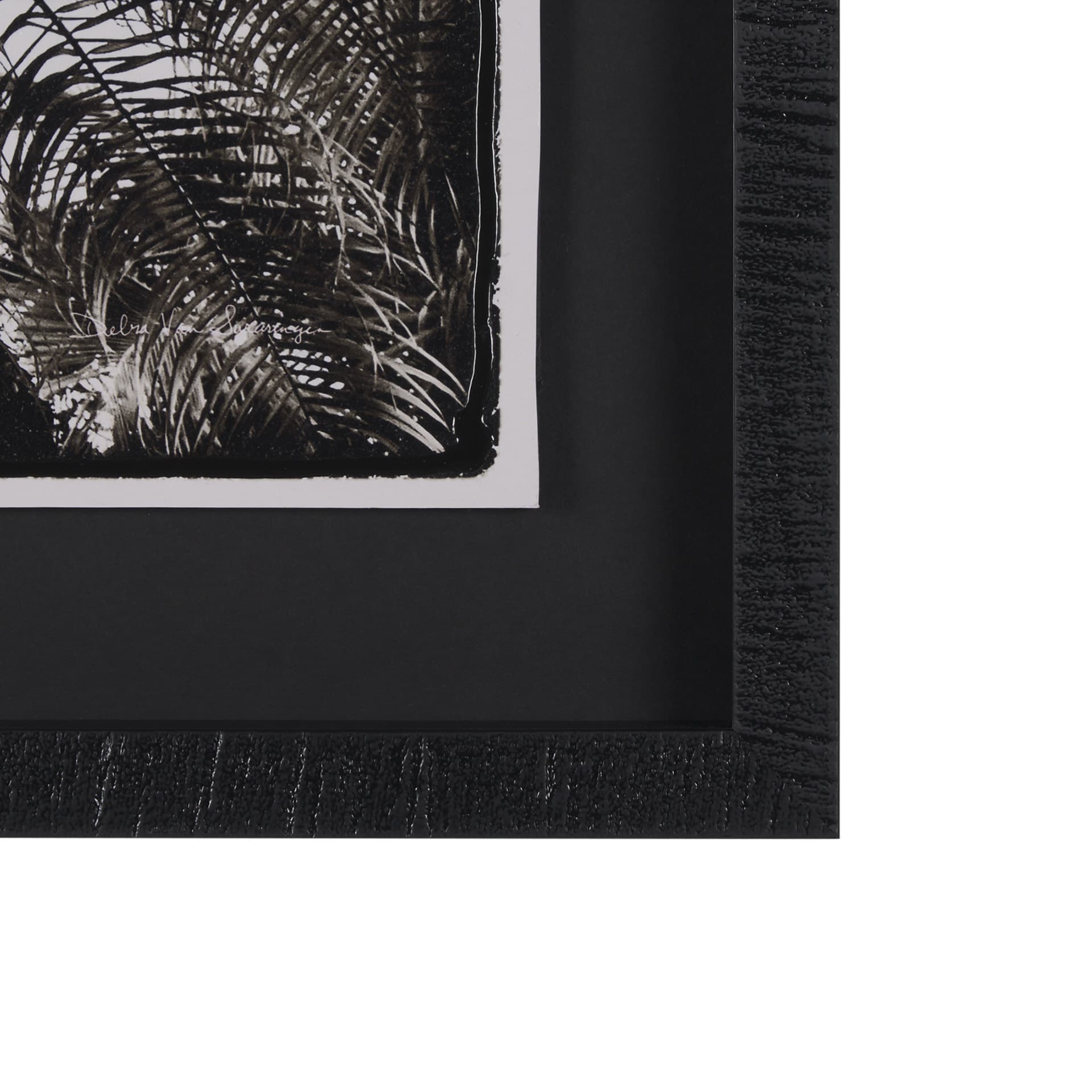Palm Tree Sepia I by Debra Van Swearingen a Hand Embellished Framed Photo Art Print Matted under Gla — product photograph