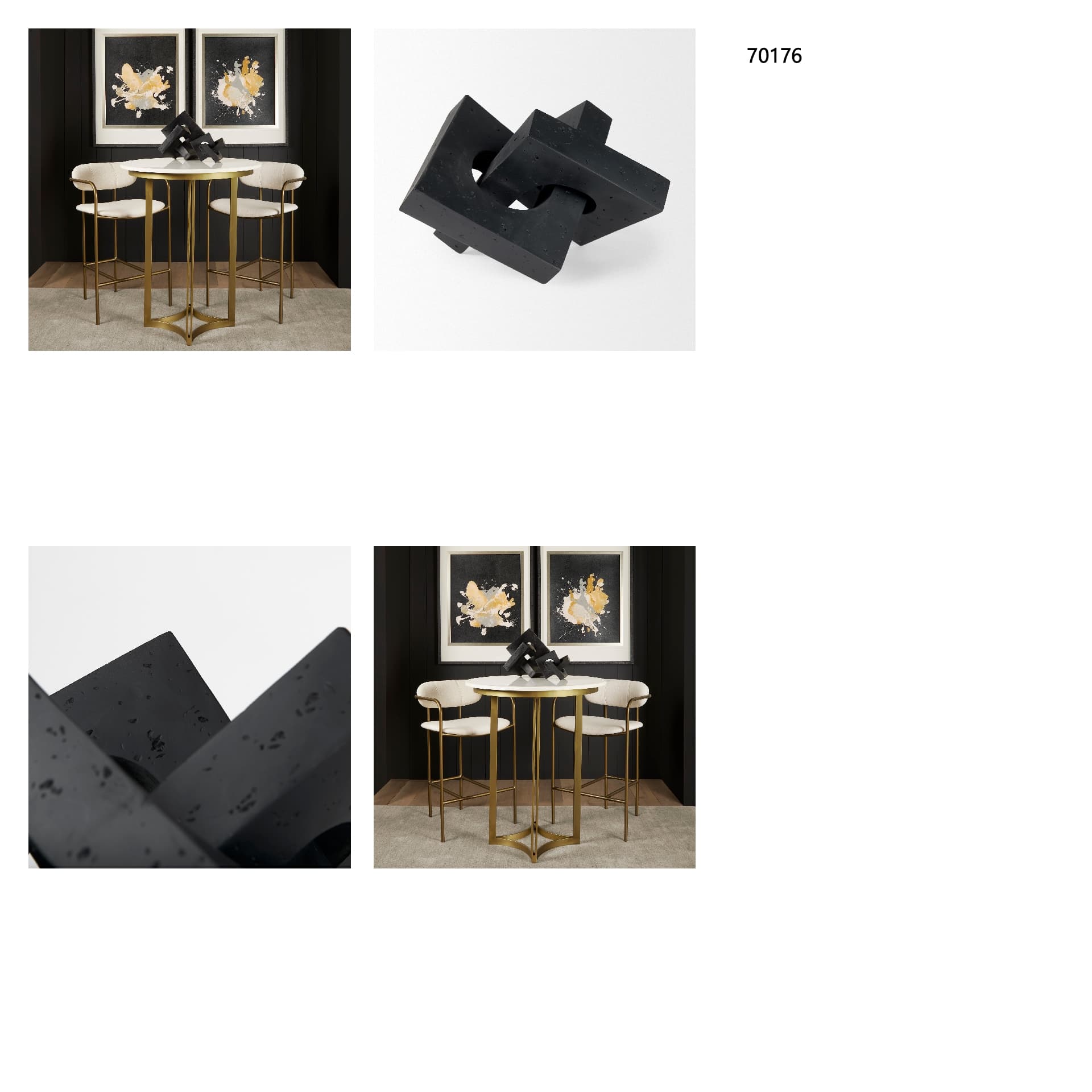 Linx Large Resin Sculpture Decorative Object — product photograph