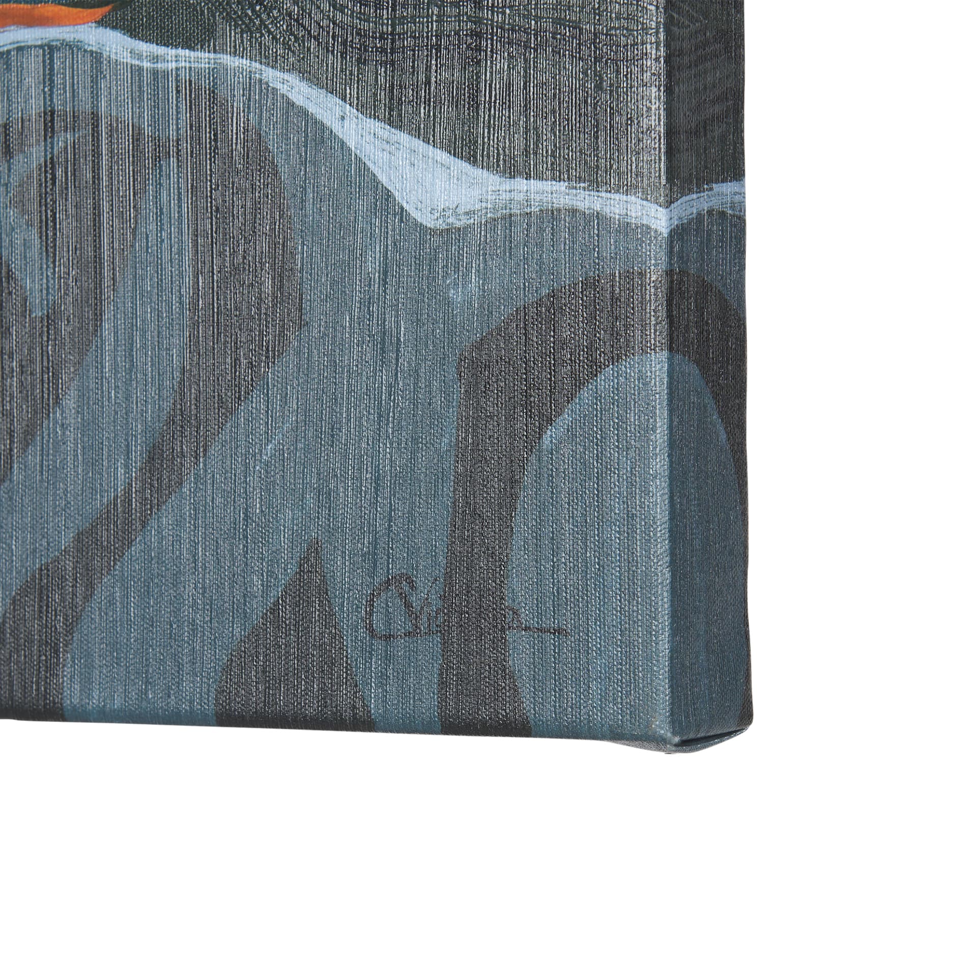 Sea bay at nitght III by Mercana Studio a Hand Embellished Textured Canvas — product photograph
