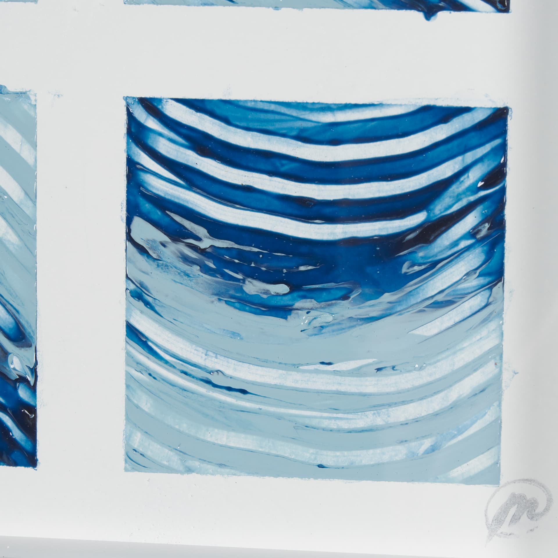 Ocean Sounds II by Studio M a handmade Original Framed Artwork under Glass — product photograph