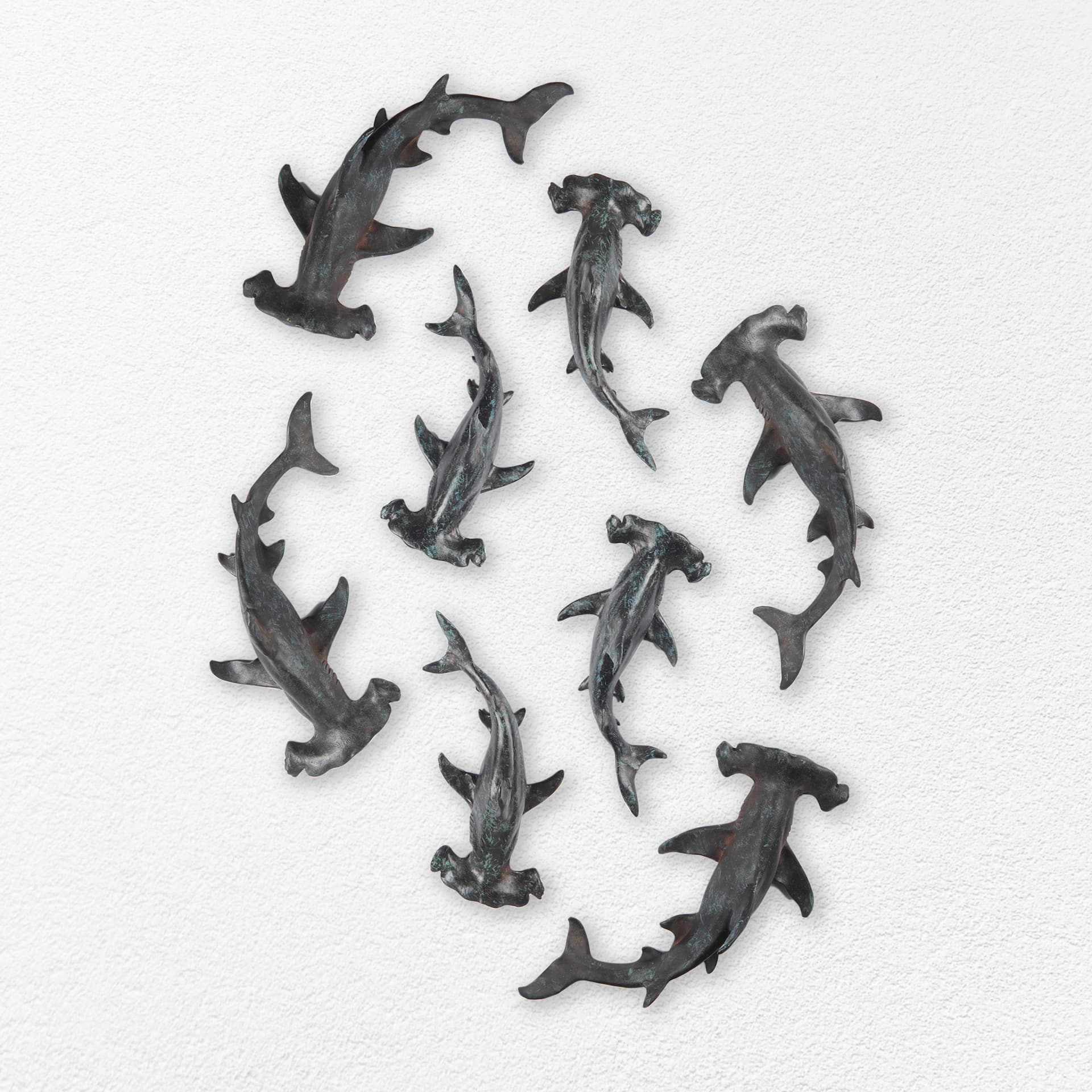 Acus 24H Large Hammer Head Shark Wall Decor — in a styled room