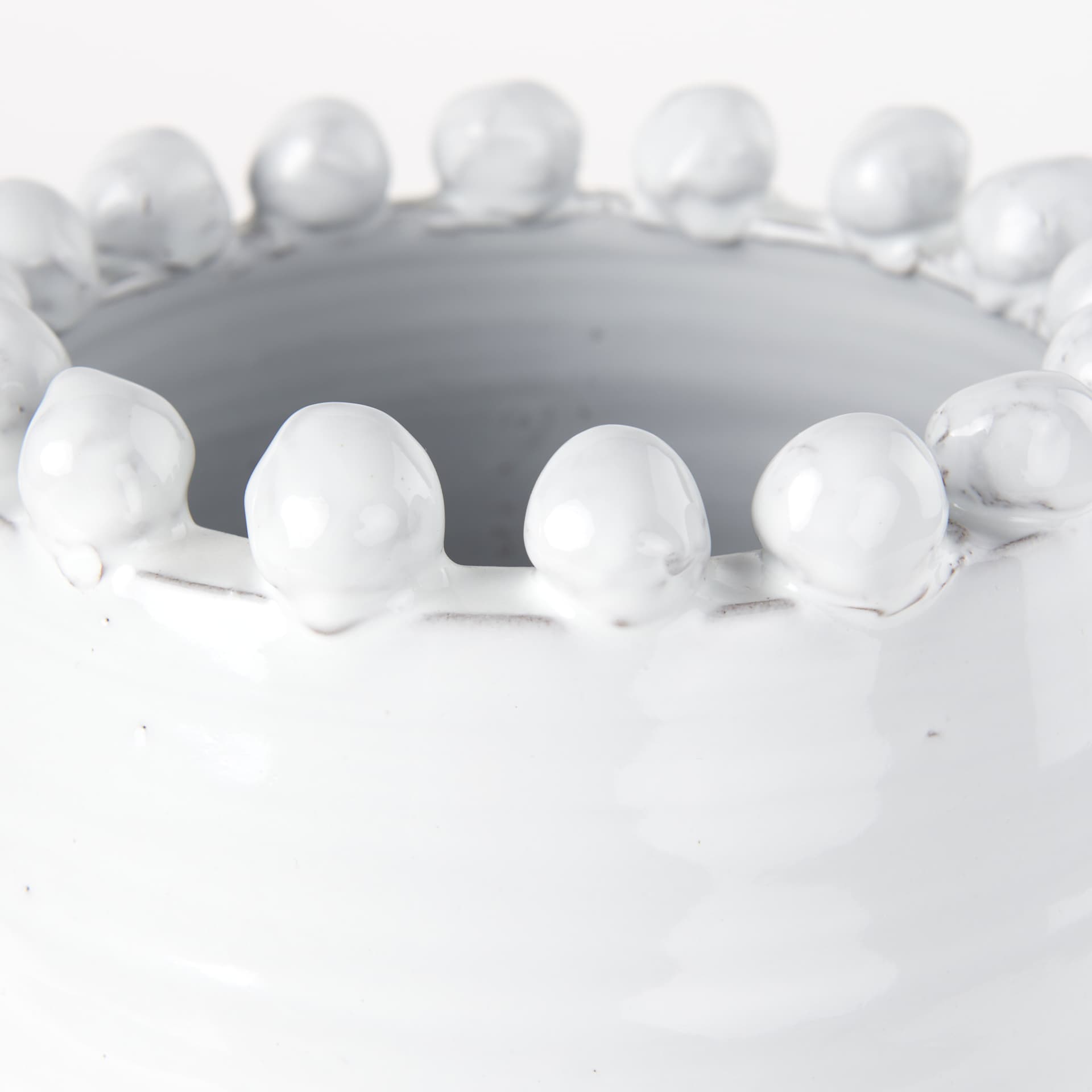 Basin Medium Off-White Glazed Vase — product photograph