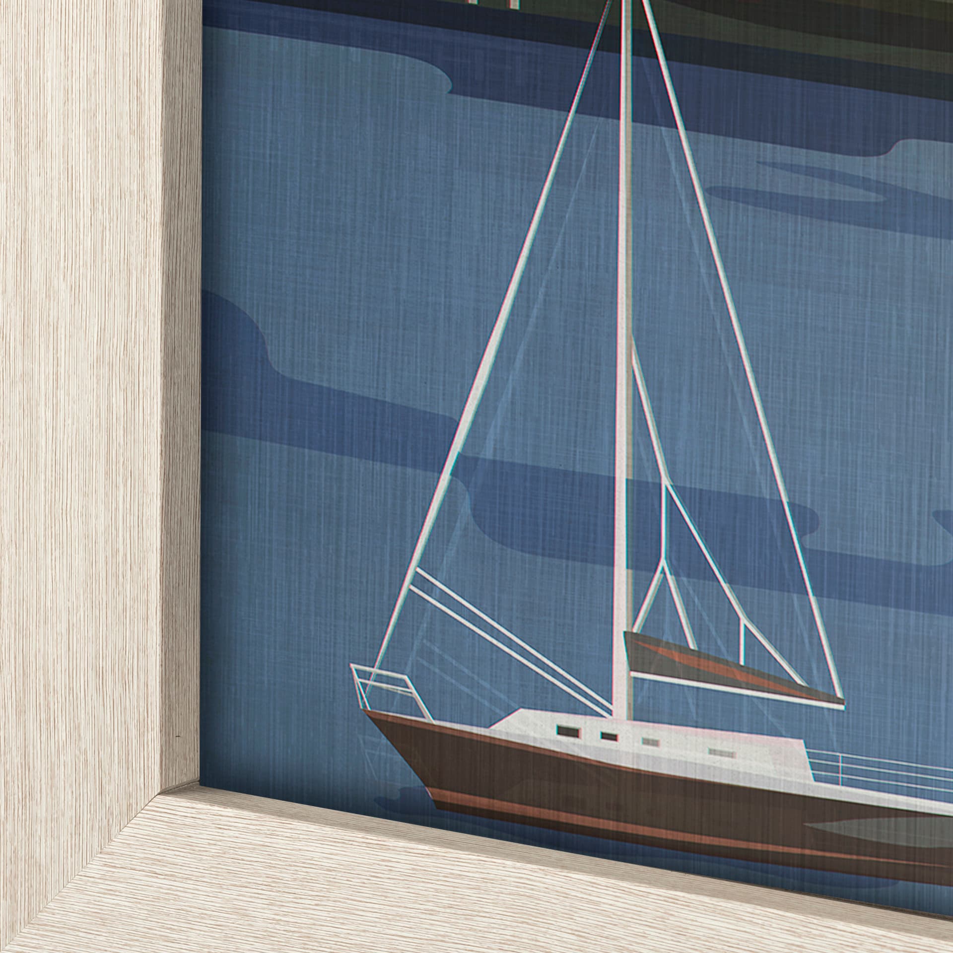 Lunenburg Go Canada (L) by Mercana Studio a Hand Embellished Decograph Framed Art Print — product photograph