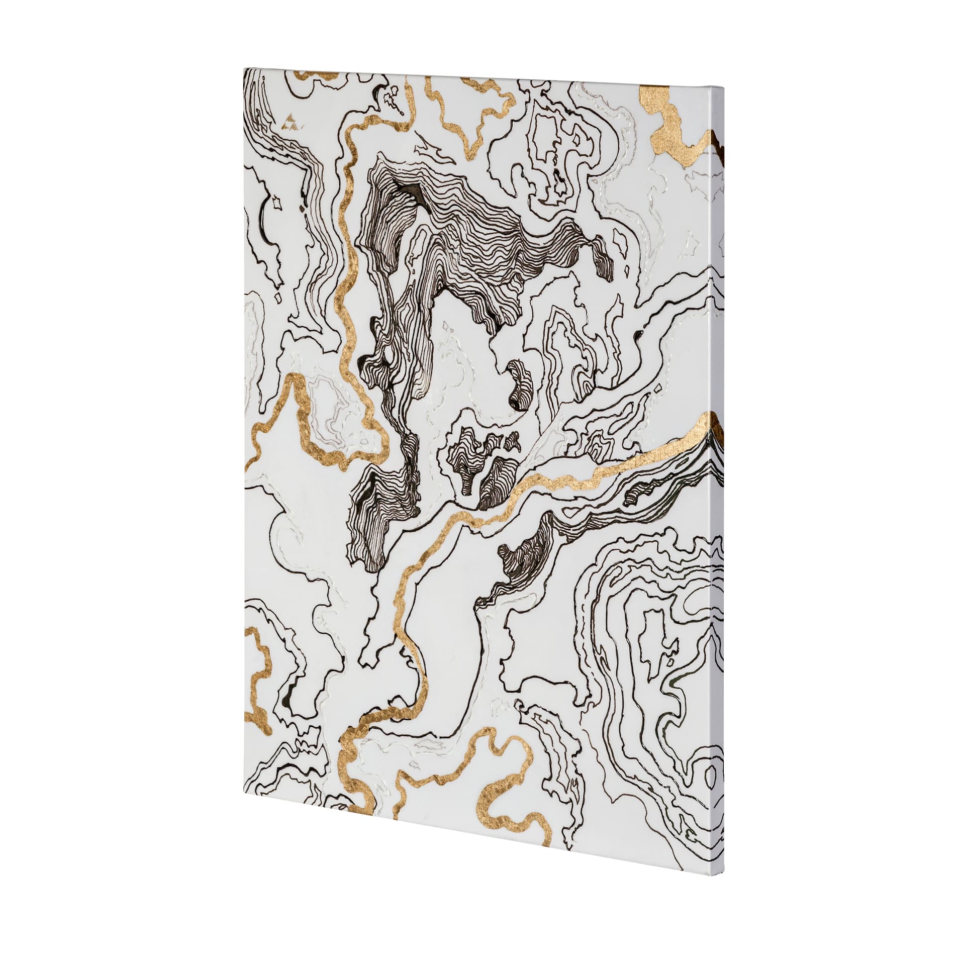 Topography I by Mercana Studio a Hand Embellished Textured Canvas — product photograph