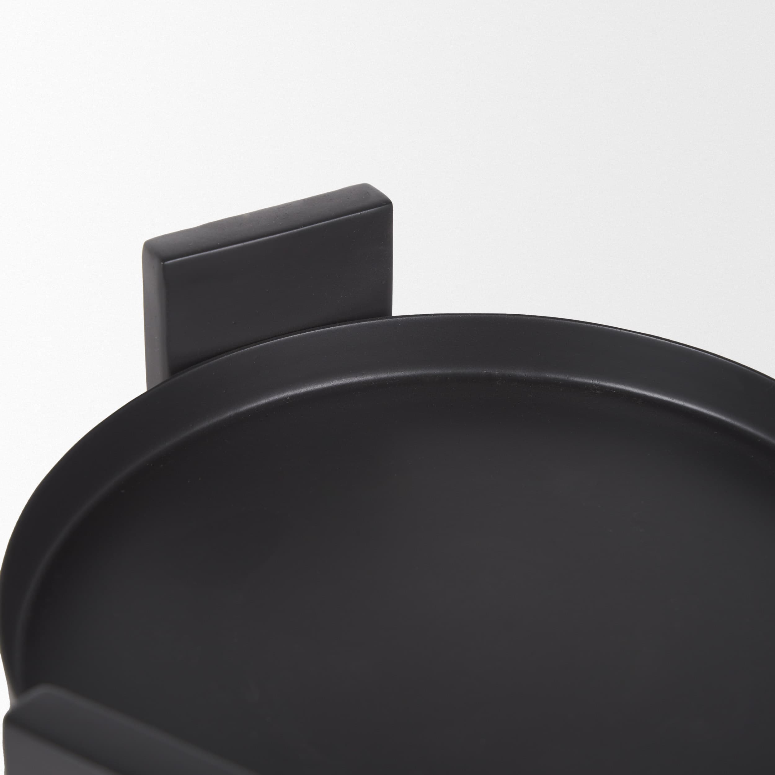 Price Small Matte Black-Brown Metal w/ Glass Hurricane Candle Holder — product photograph