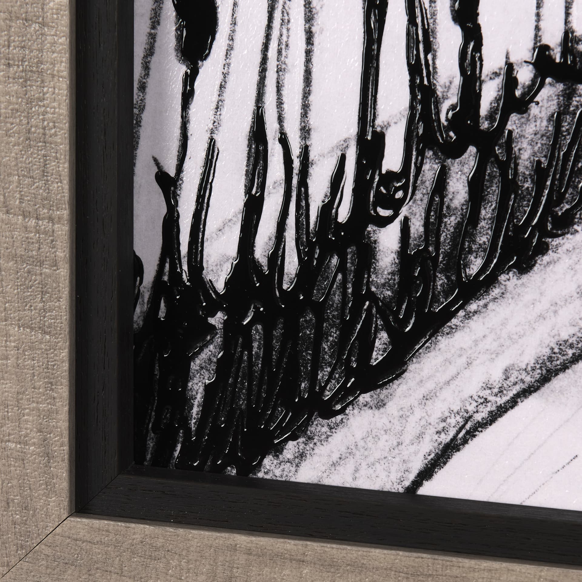 Rural Sketch-II by Mercana Studio a Hand Embellished Textured Framed Art Print — product photograph
