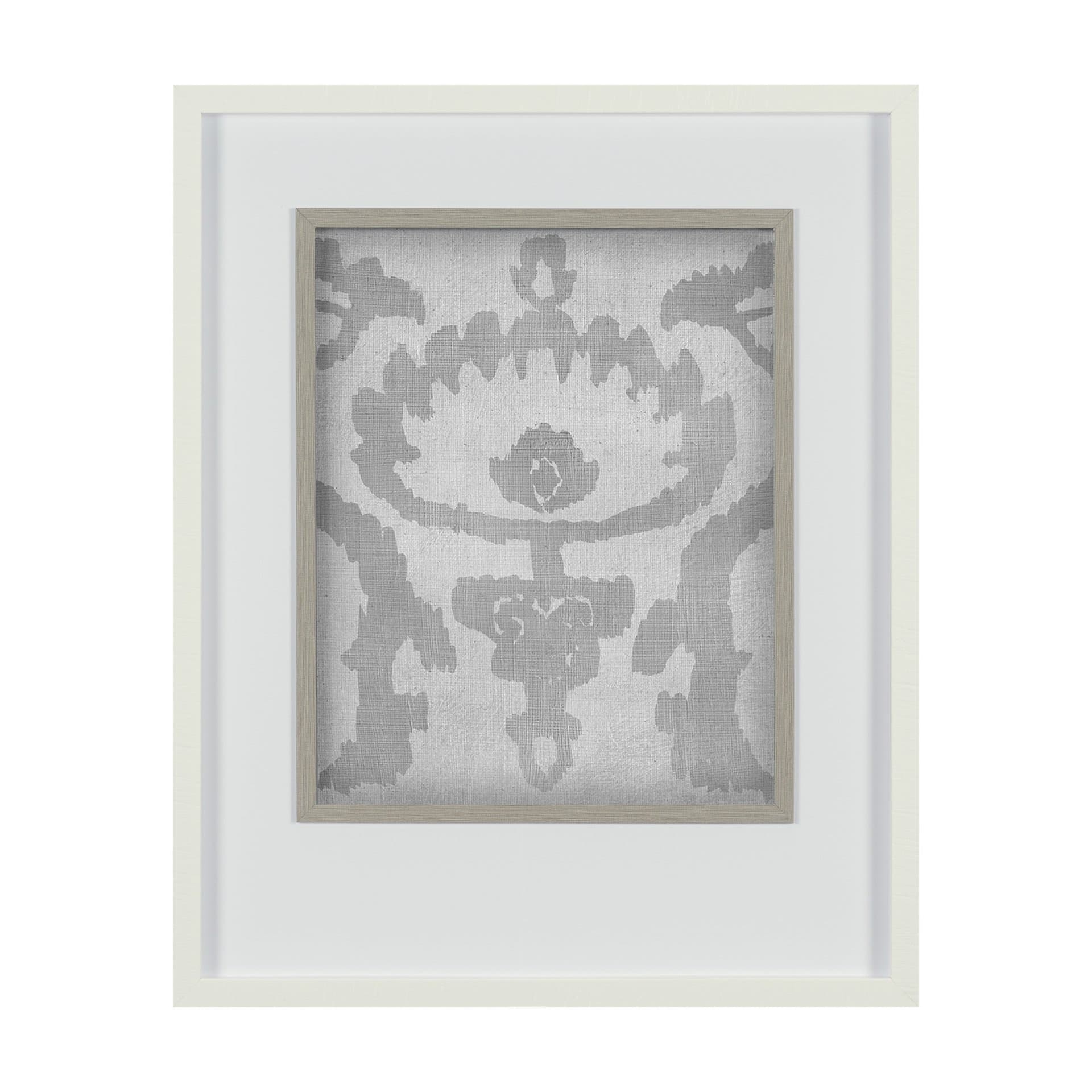 Shadow Ikat VI by Chariklia Zarris a Hand Embellished Textured Framed Art Print Matted under Glass — product photograph