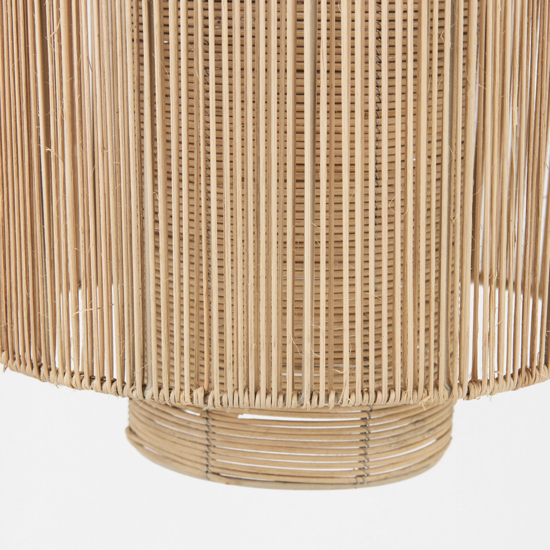 Aviario 14.2 L x 14.2 W x 14.2 H Natural Cane Cylindrical Pendant Light — product photograph