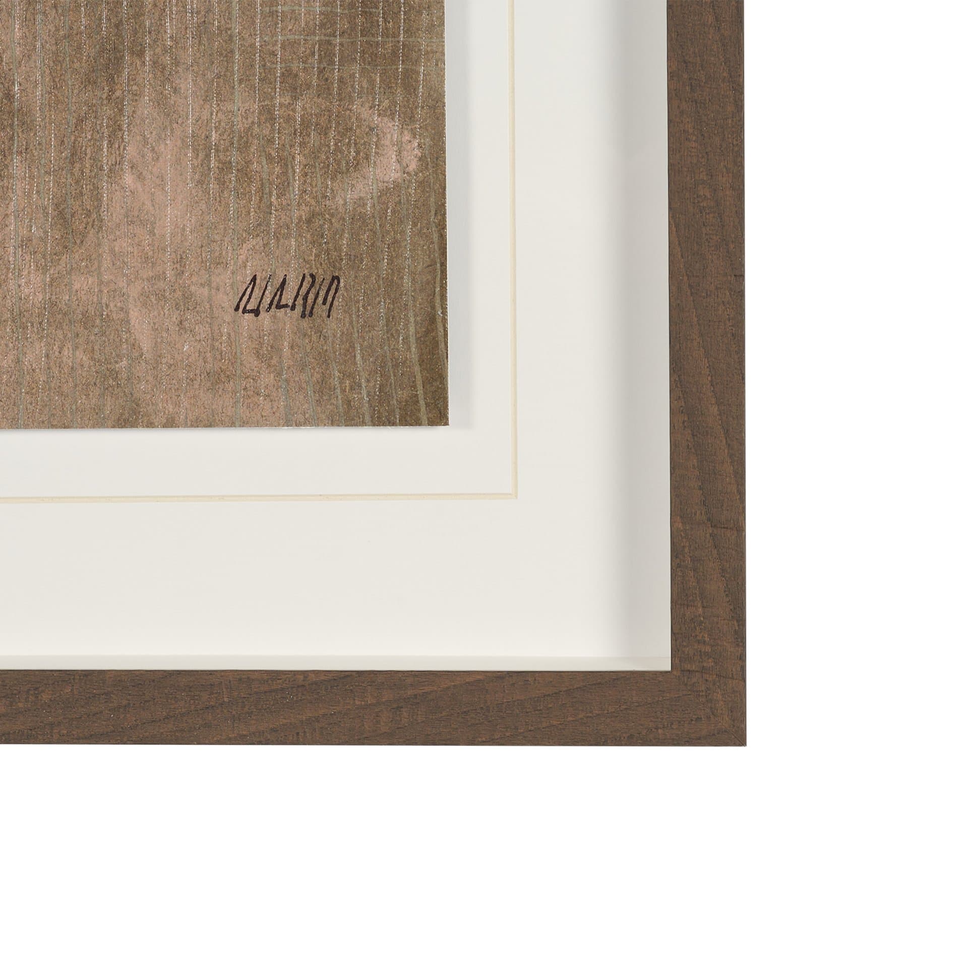 Horse Herd by Mercana Studio Hand-Embellished Textured Framed Artwork Matted under Glass — product photograph